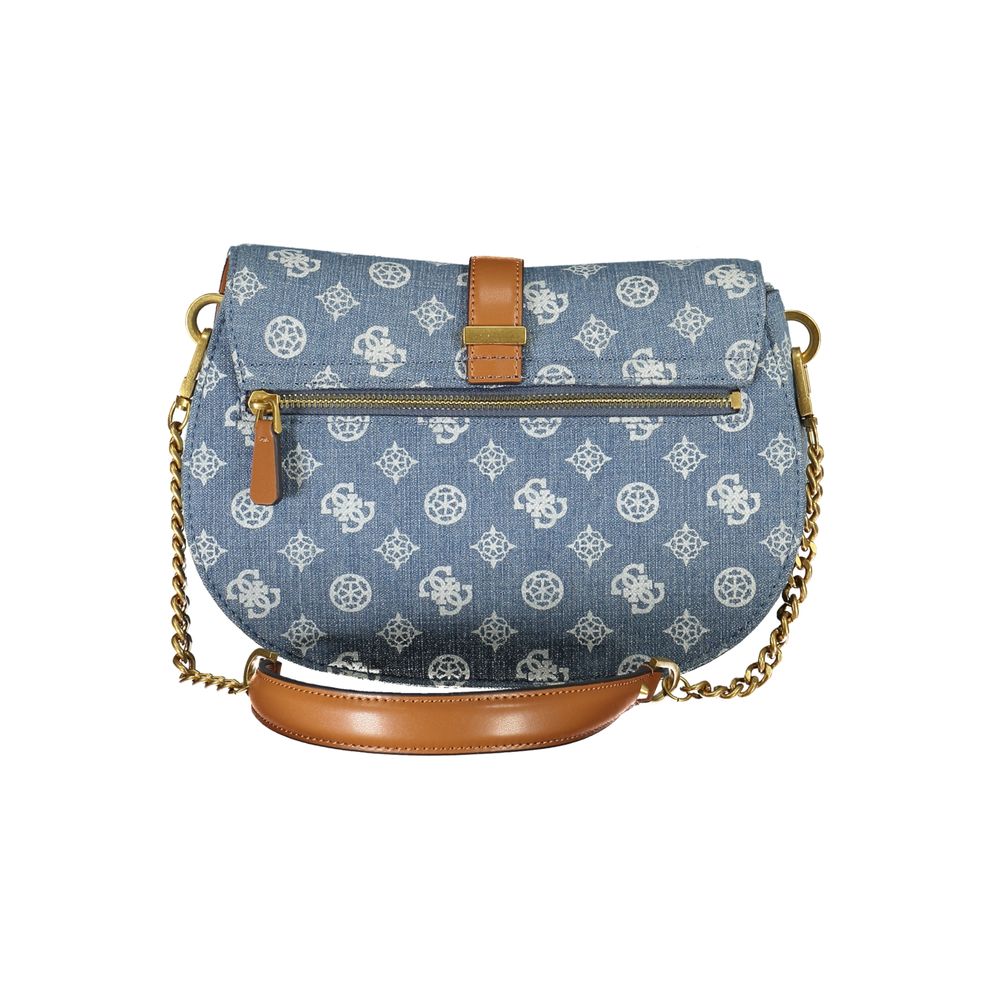 Guess Light Blue Cotton Handbag - Luksusmuotia Guess Jeans - Tutustu YVES JAVANNI® 