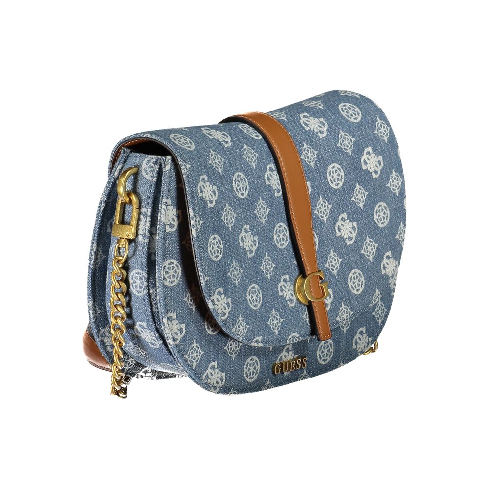 Guess Light Blue Cotton Handbag - Luksusmuotia Guess Jeans - Tutustu YVES JAVANNI® 