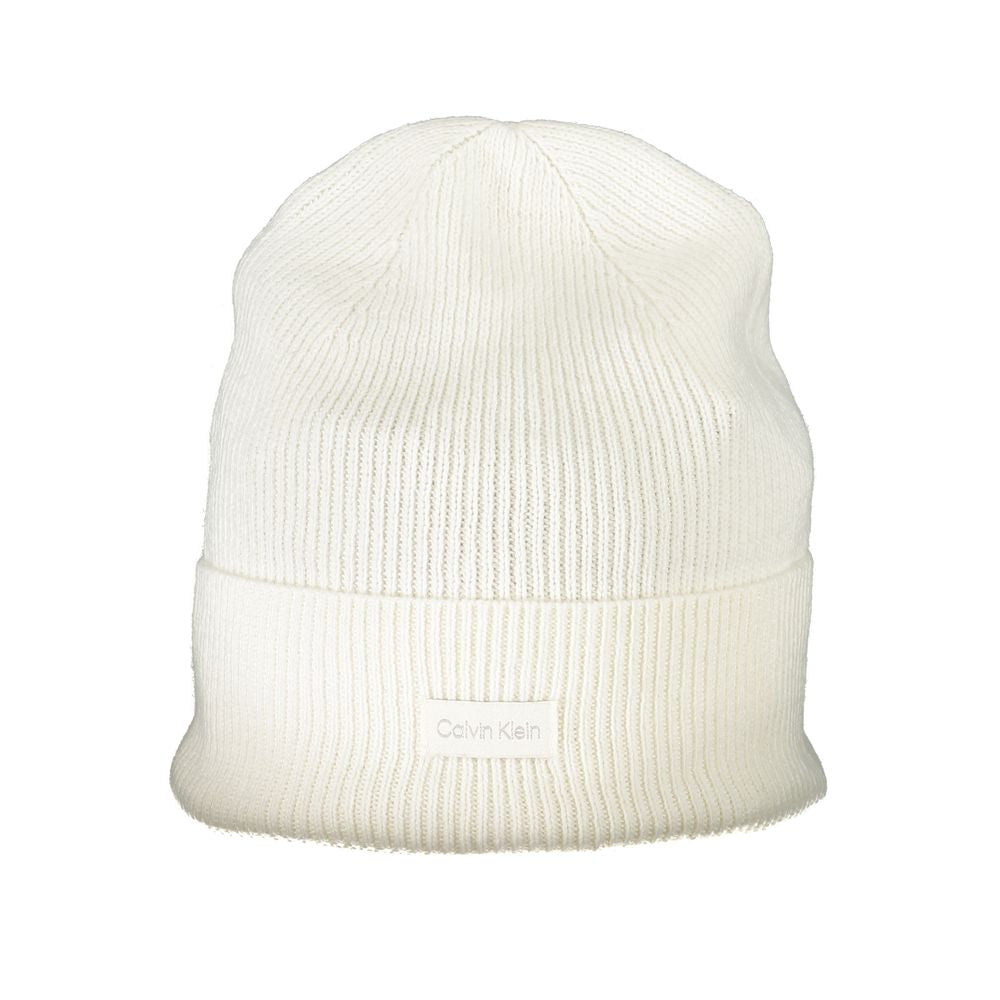 Calvin Klein White Cotton Hat - Luksuslaukut ja asusteet Calvin Klein - Tutustu YVES JAVANNI® 