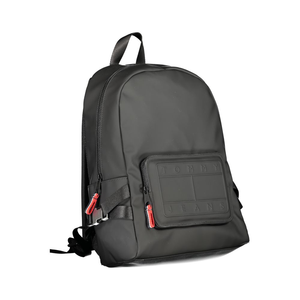 Tommy Hilfiger Black Polyester Backpack - Luksuslaukut ja asusteet Tommy Hilfiger - Tutustu YVES JAVANNI® 