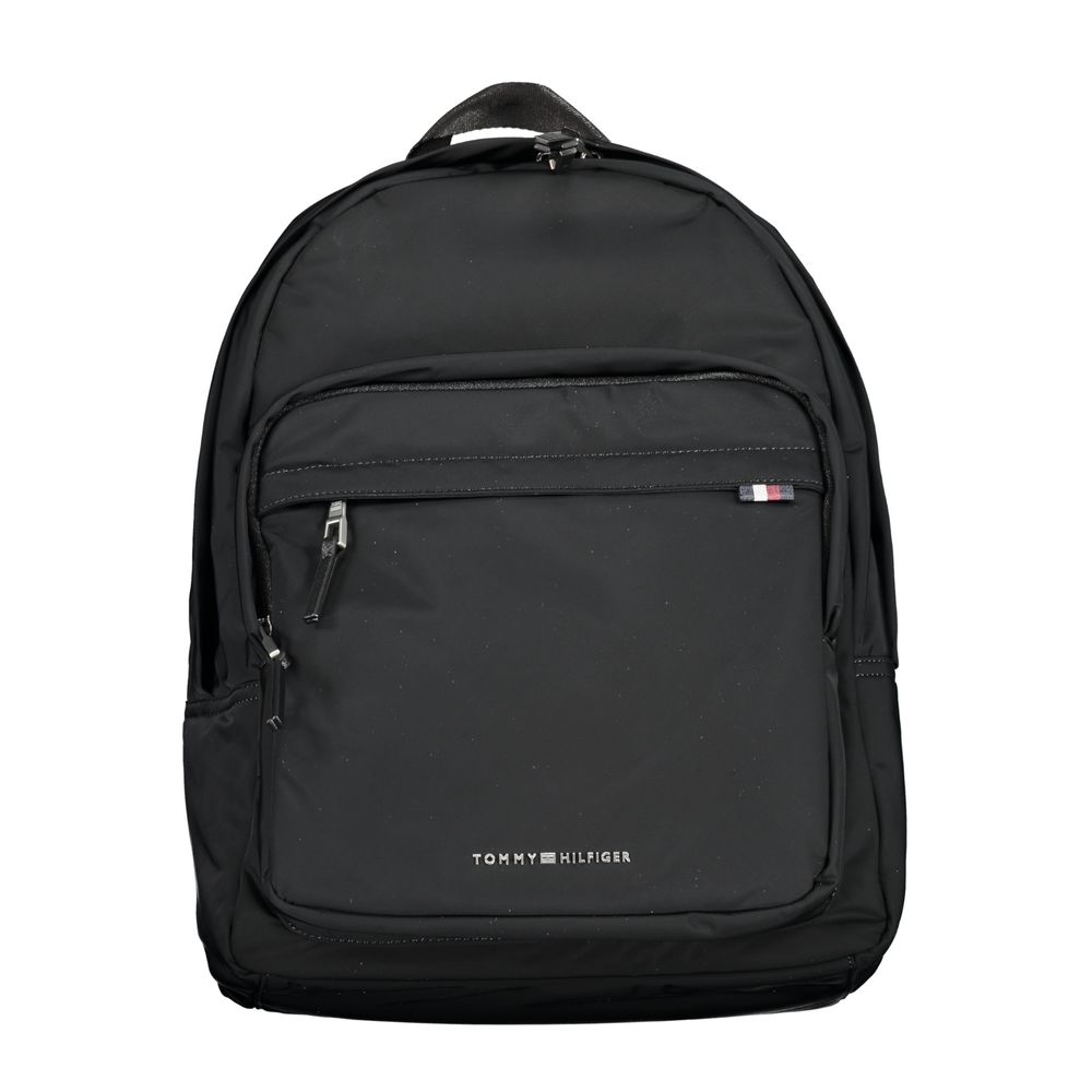 Tommy Hilfiger Black Polyester Backpack - Luksuslaukut ja asusteet Tommy Hilfiger - Tutustu YVES JAVANNI® 