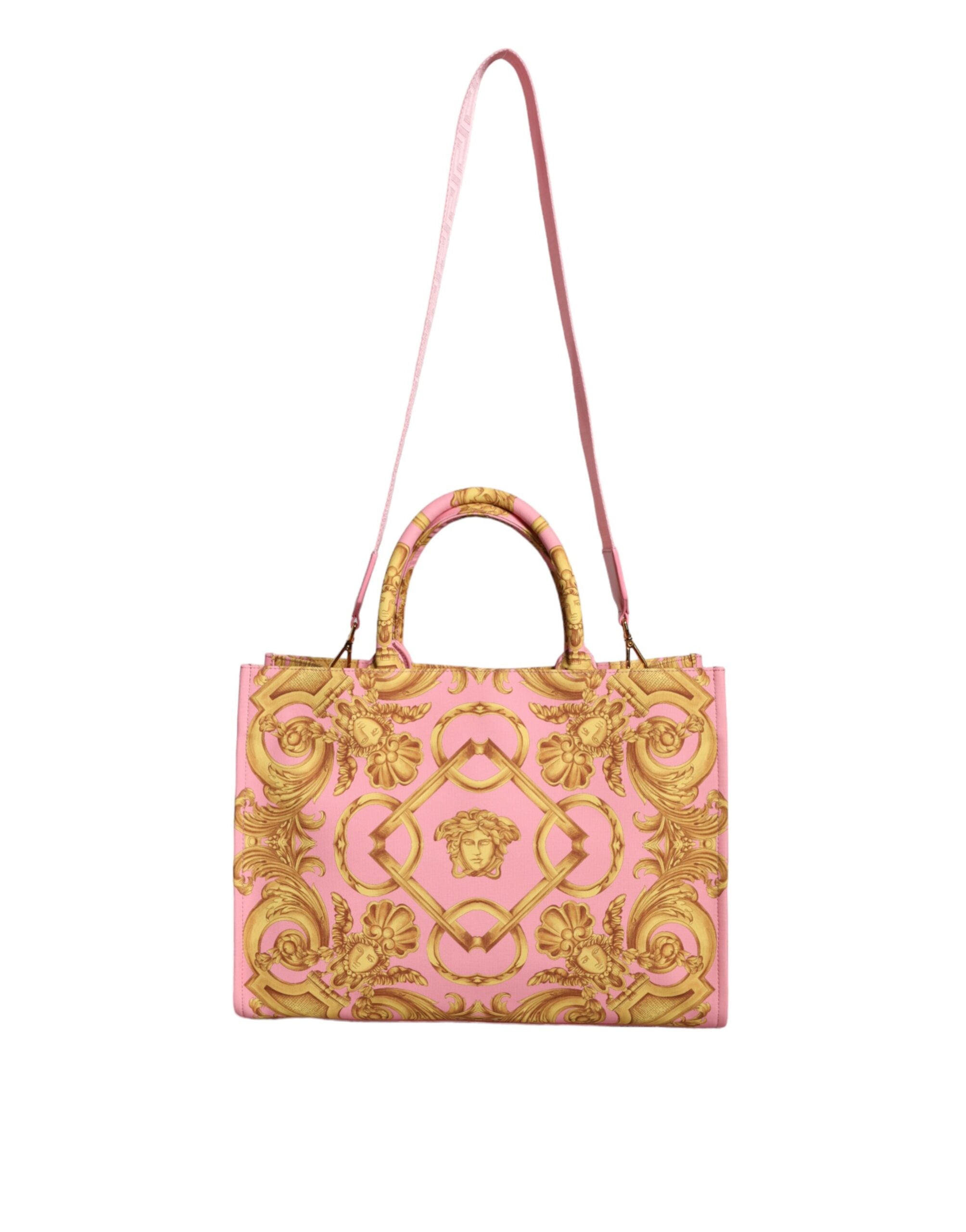 Versace Pink Printed Large Tote Bag - Luksuslaukut ja asusteet Versace - Tutustu YVES JAVANNI® 