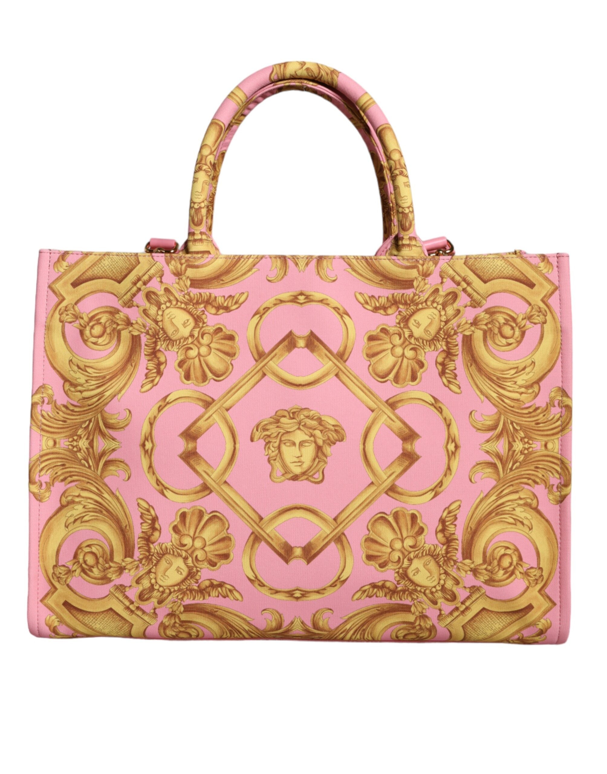 Versace Pink Printed Large Tote Bag - Luksuslaukut ja asusteet Versace - Tutustu YVES JAVANNI® 