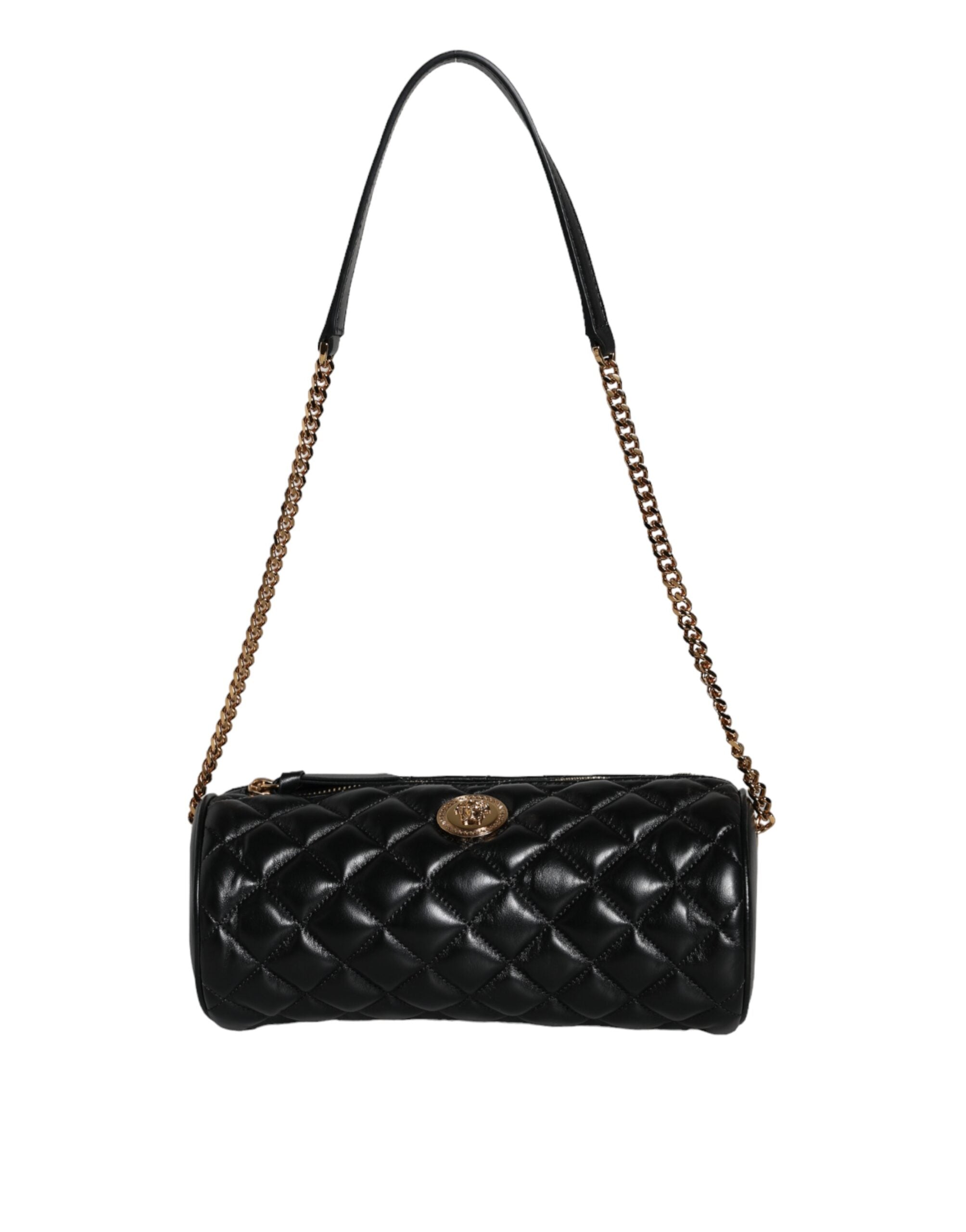 Versace Black Mini Quilted Lambskin Leather Crossbody Sling Bag - Luksuslaukut ja asusteet Versace - Tutustu YVES JAVANNI® 