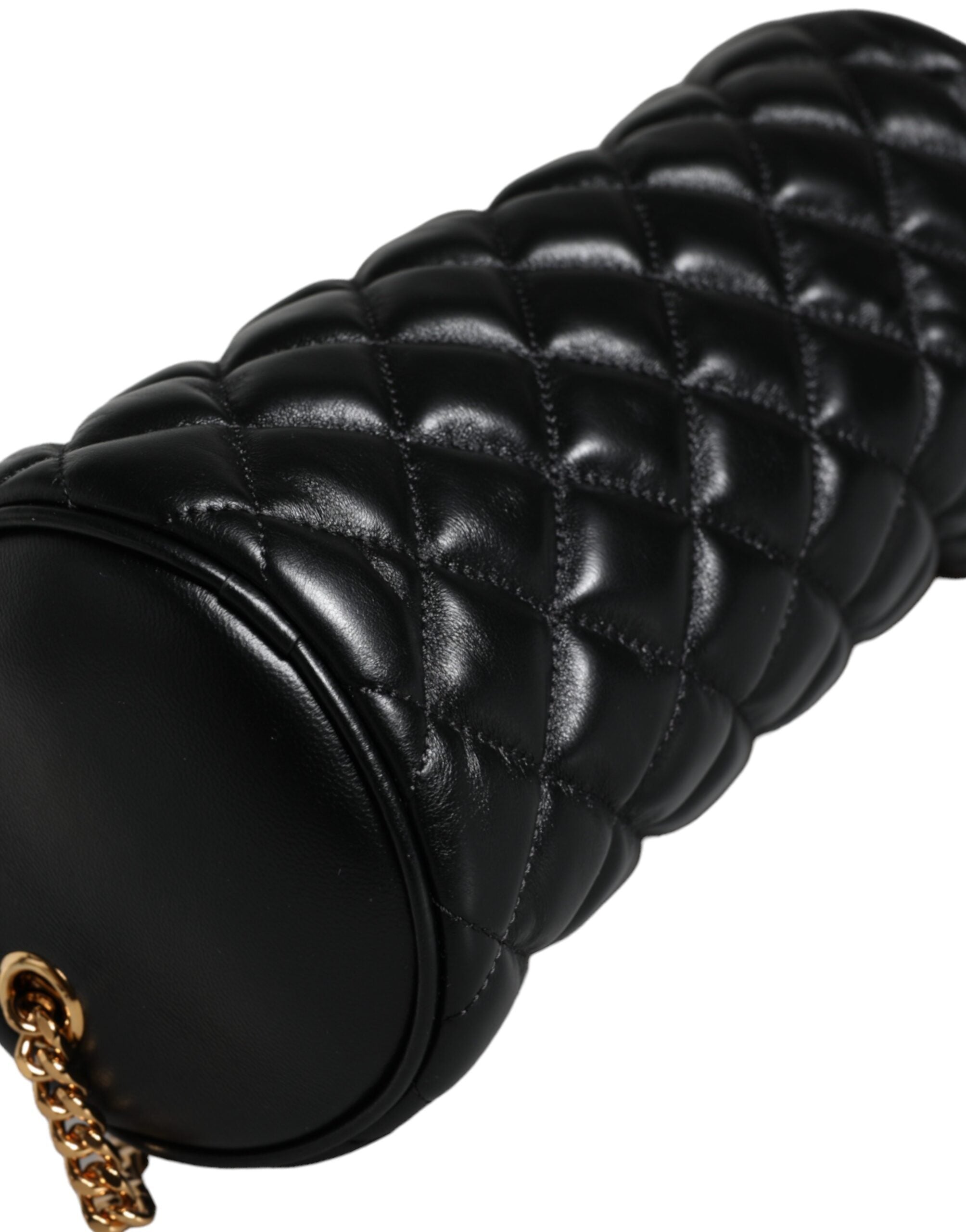 Versace Black Mini Quilted Lambskin Leather Crossbody Sling Bag - Luksuslaukut ja asusteet Versace - Tutustu YVES JAVANNI® 