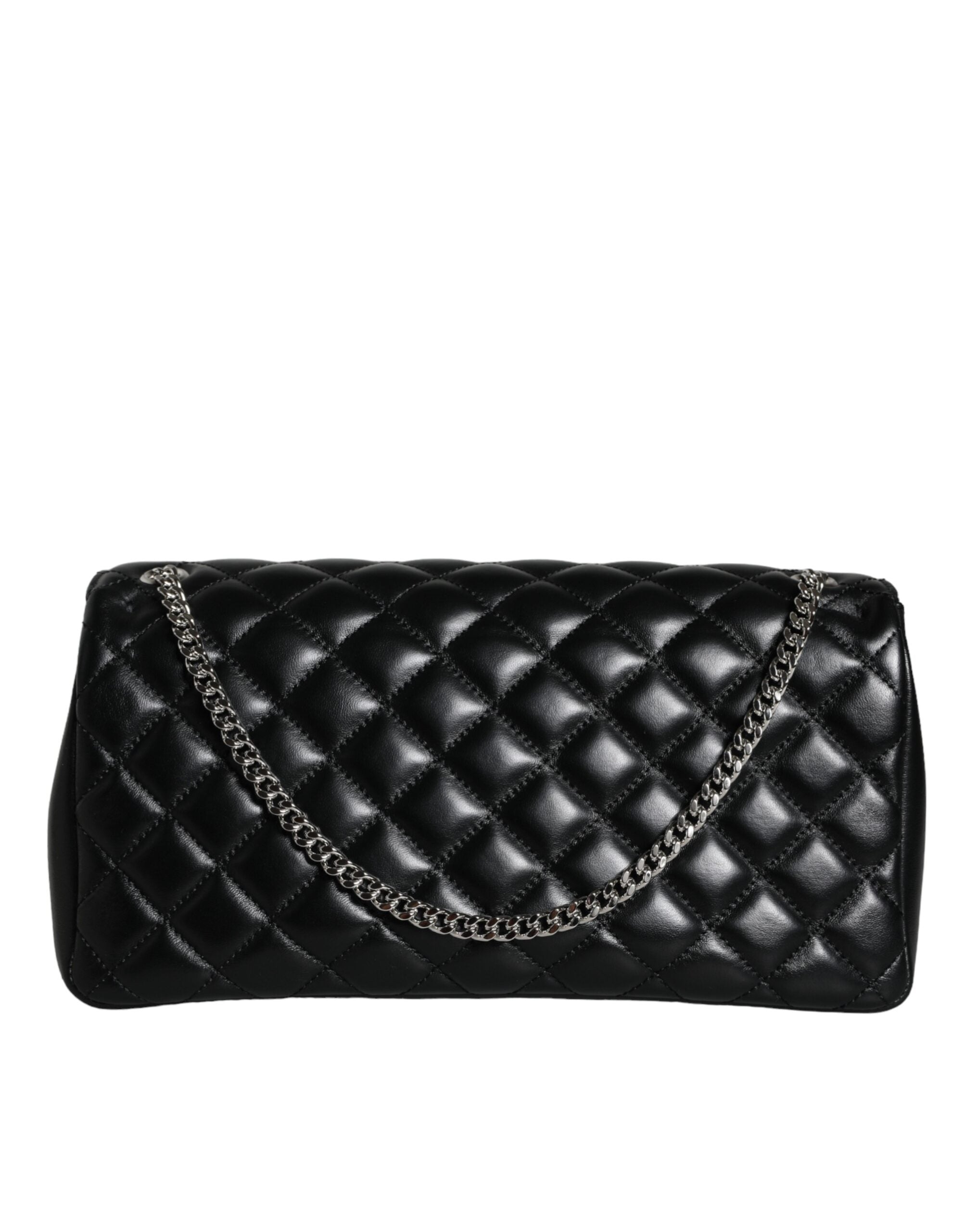 Versace Black Quilted Lambskin Leather Crossbody Shoulder Bag - Luksuslaukut ja asusteet Versace - Tutustu YVES JAVANNI® 