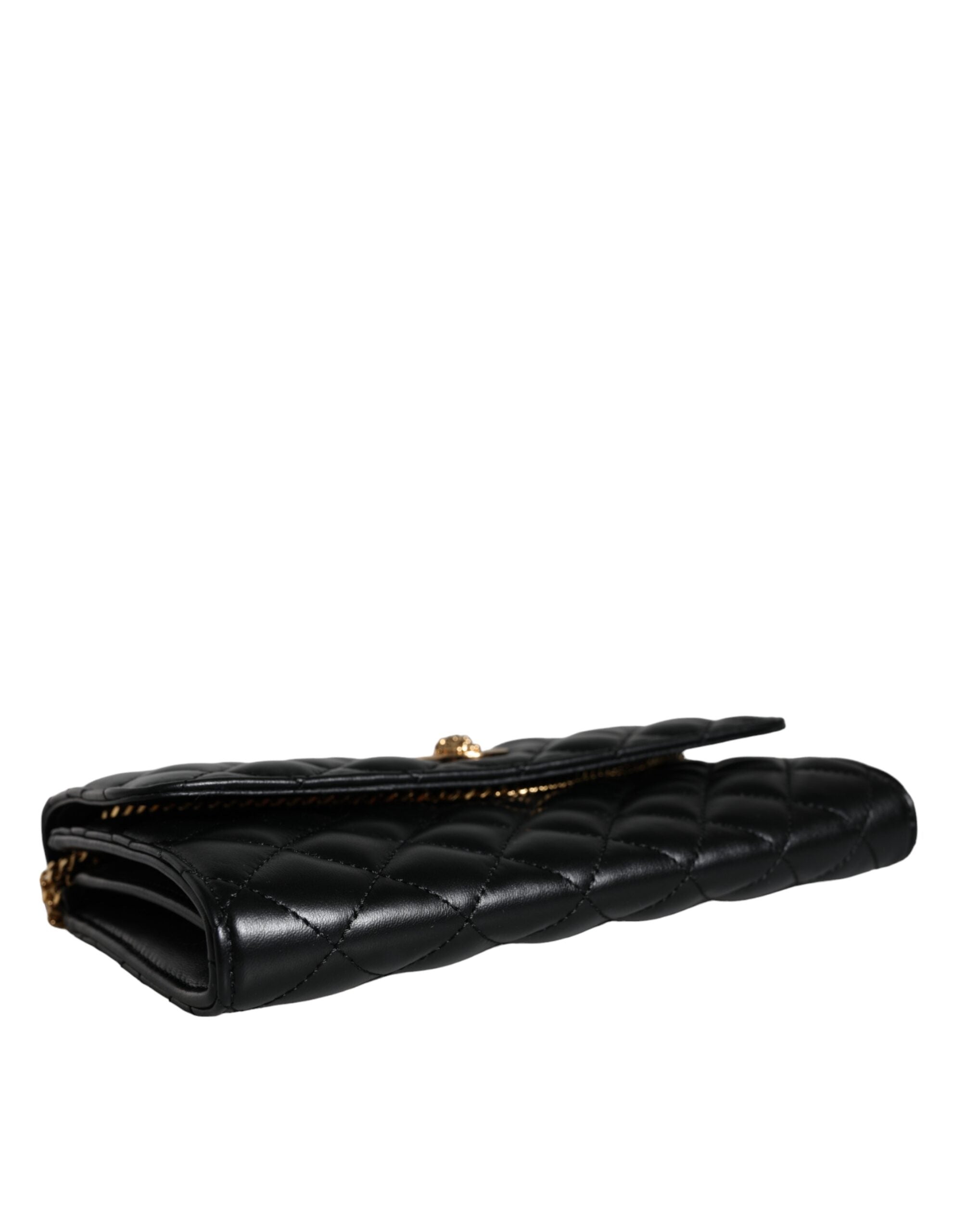 Versace Black Quilted Nappa Leather Crossbody Shoulder Bag - Luksuslaukut ja asusteet Versace - Tutustu YVES JAVANNI® 