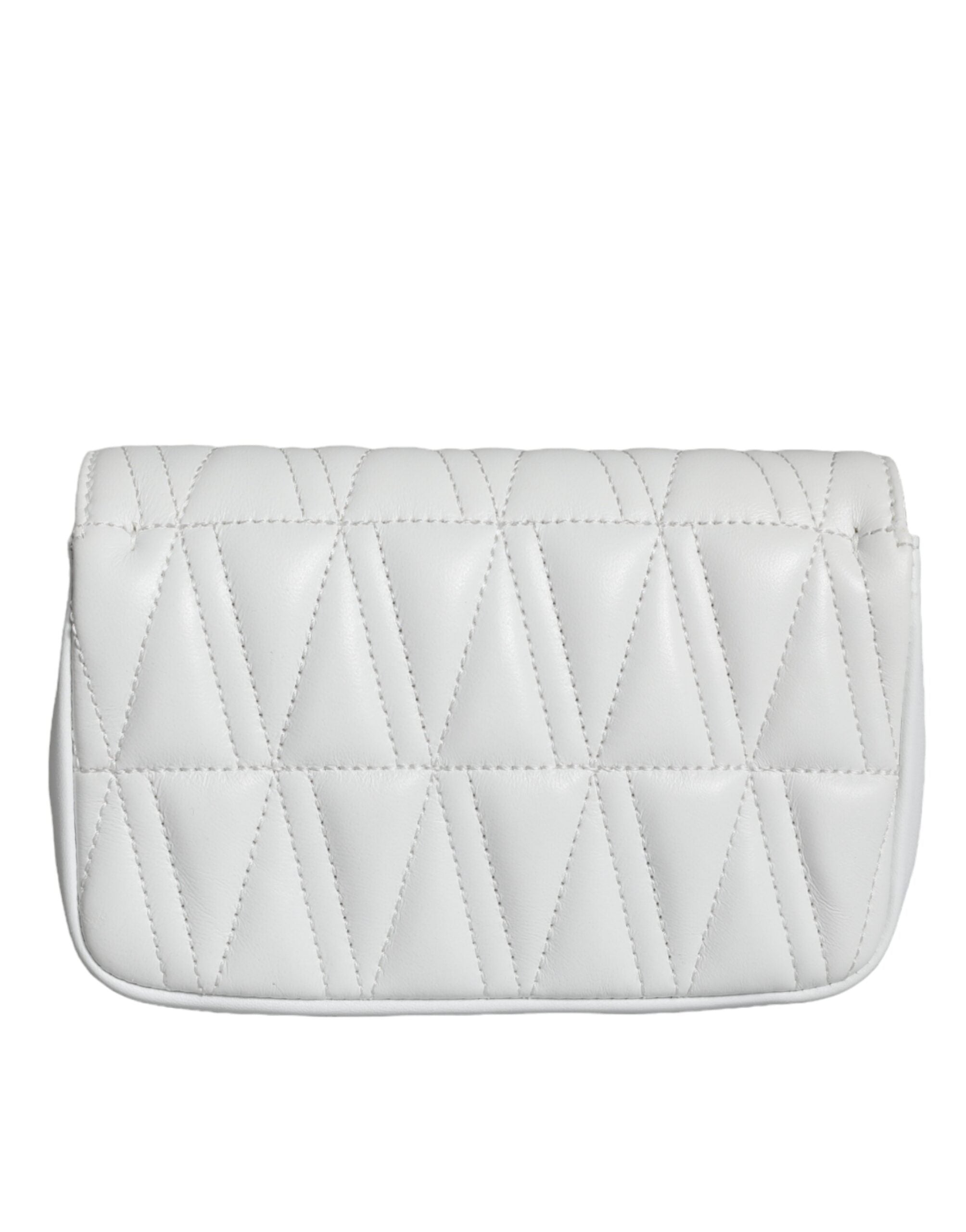 Versace White Quilted Nappa Leather Crossbody Shoulder Bag - Luksuslaukut ja asusteet Versace - Tutustu YVES JAVANNI® 