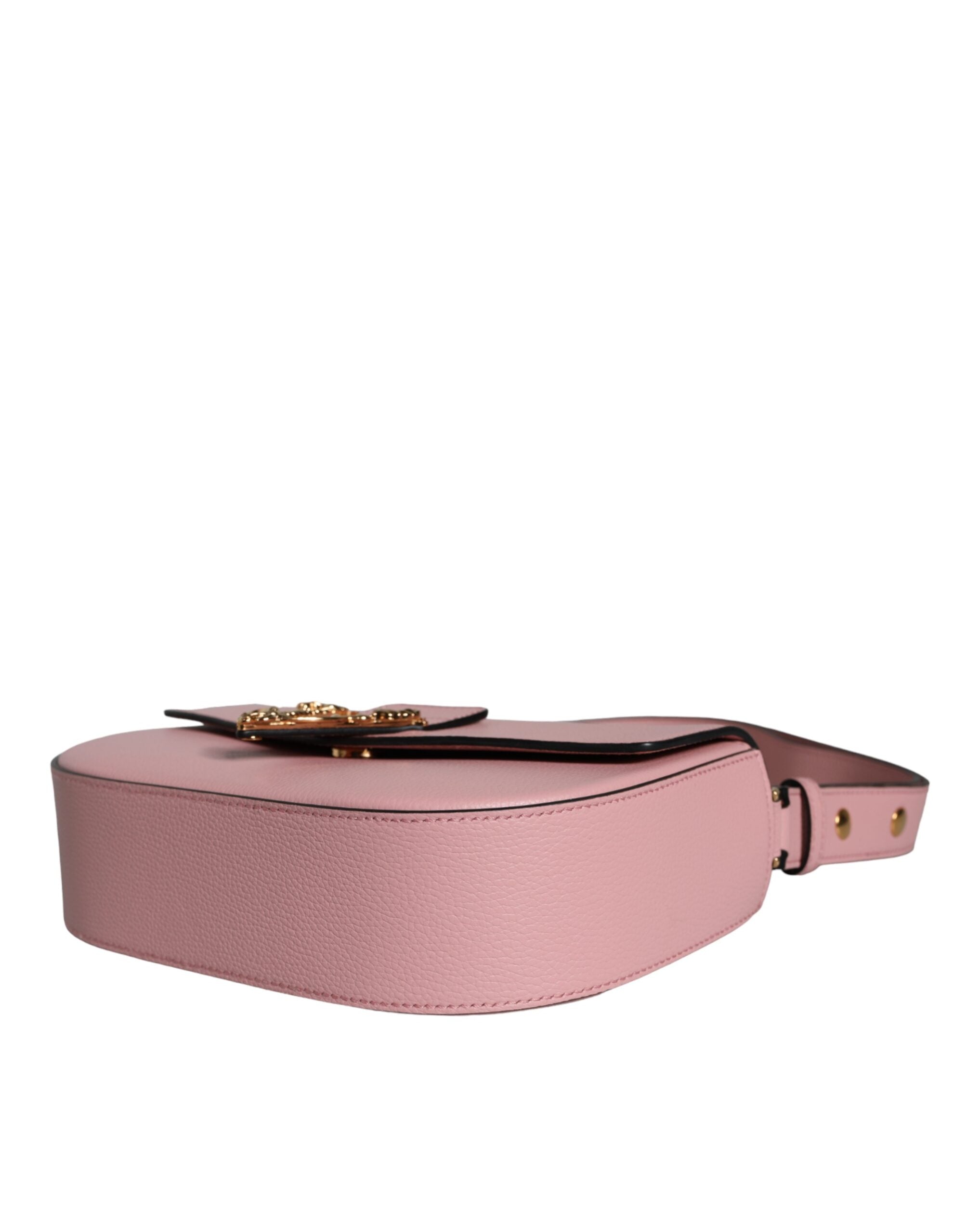 Versace Pink Grainy Calf Leather Logo Crossbody Shoulder Bag - Luksuslaukut ja asusteet Versace - Tutustu YVES JAVANNI® 