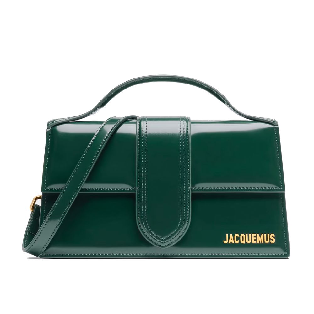 Jacquemus "Le Grand Bambino" Green Leather Crossbody Bag - Luksusmuotia Jacquemus - Tutustu YVES JAVANNI® 