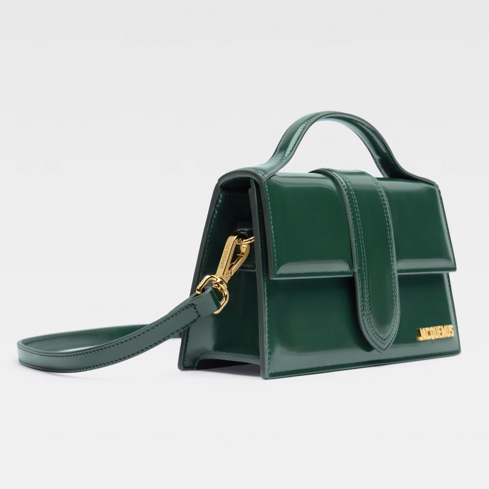 Jacquemus "Le Grand Bambino" Green Leather Crossbody Bag - Luksusmuotia Jacquemus - Tutustu YVES JAVANNI® 