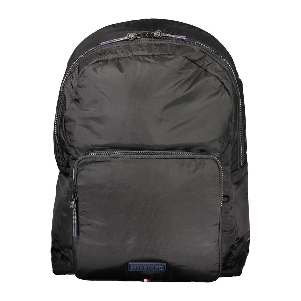 Tommy Hilfiger Black Nylon Backpack - Luksuslaukut ja asusteet Tommy Hilfiger - Tutustu YVES JAVANNI® 