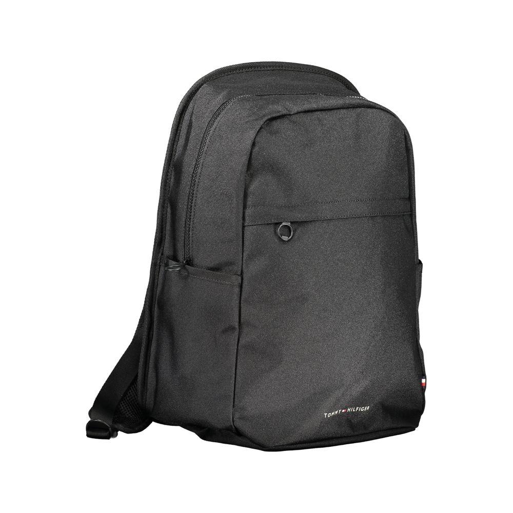 Tommy Hilfiger Black Polyester Backpack - Luksuslaukut ja asusteet Tommy Hilfiger - Tutustu YVES JAVANNI® 