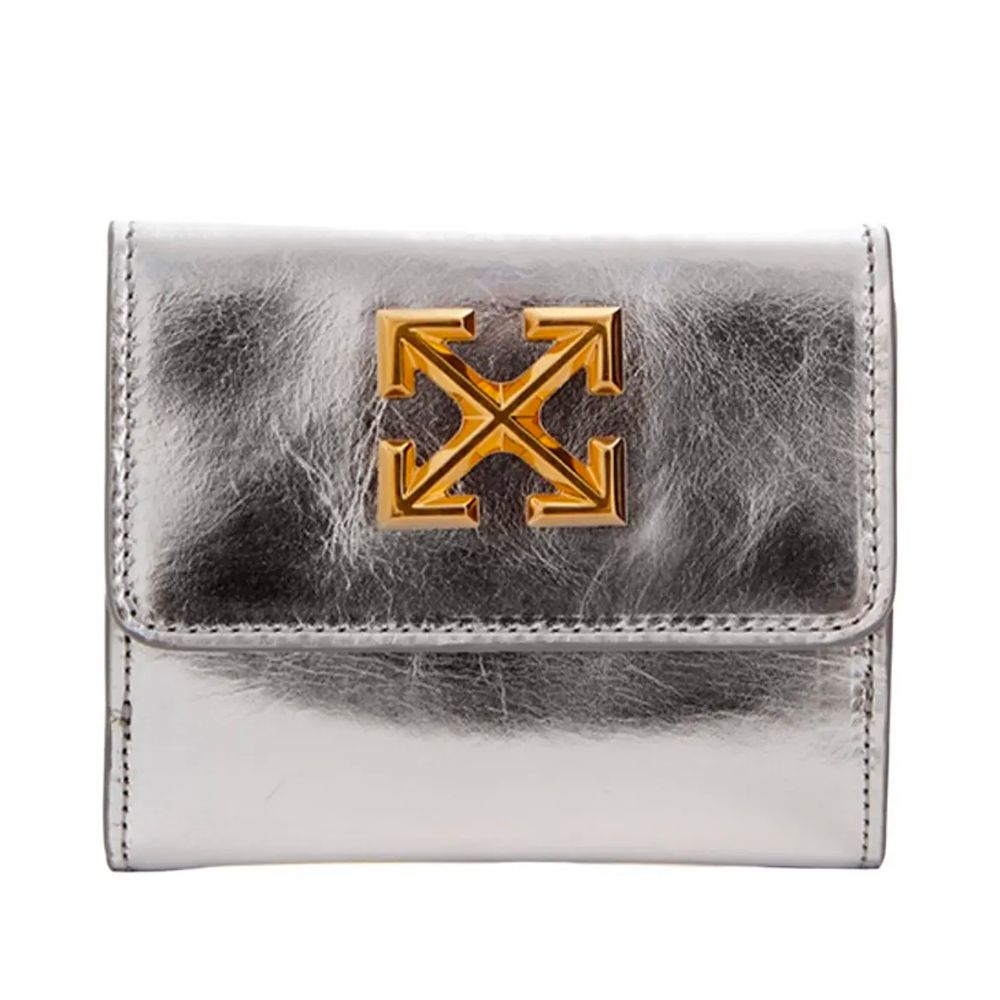 Off-White Silver Leather Wallet - Luksuslaukut ja asusteet Off-White - Tutustu YVES JAVANNI® 