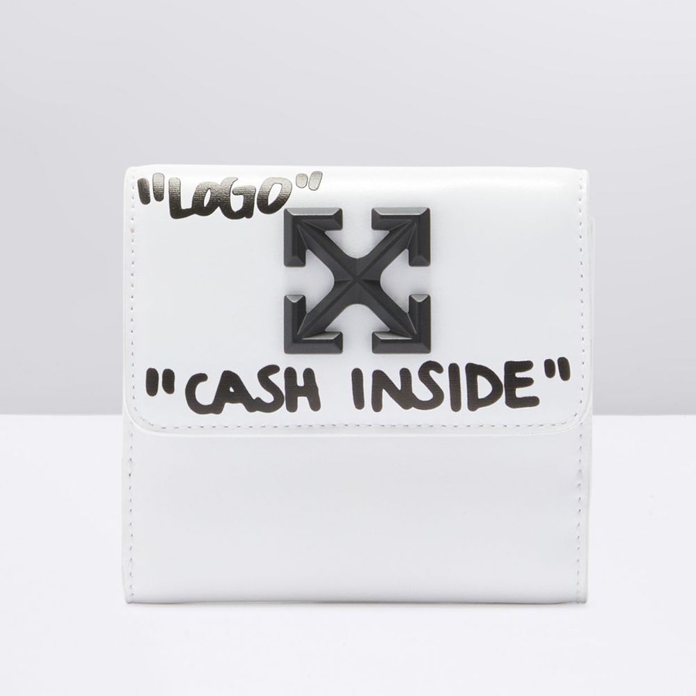 Off-White White Leather Wallet - Luksuslaukut ja asusteet Off-White - Tutustu YVES JAVANNI® 