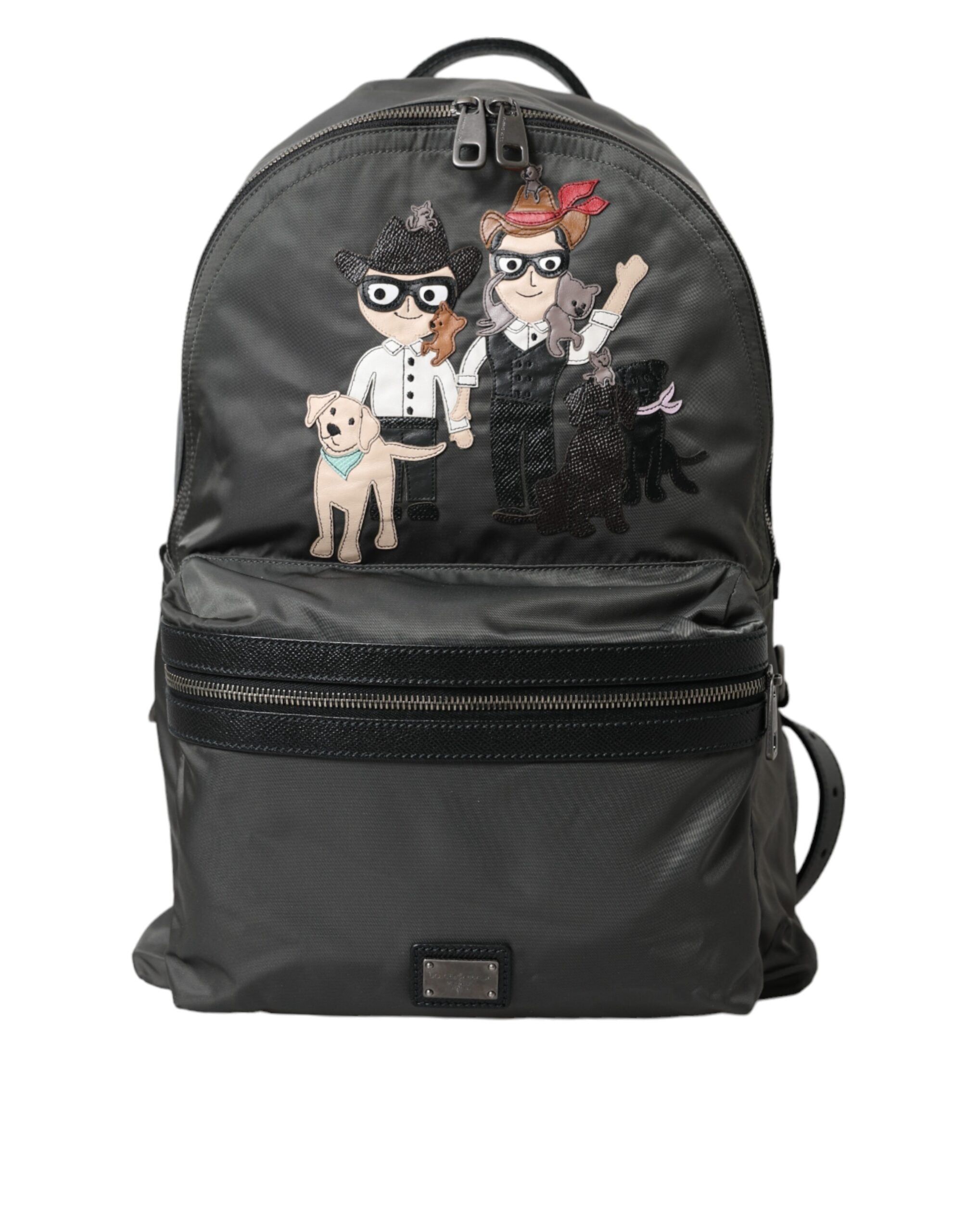 Dolce & Gabbana Dark Gray Nylon #DGFamily Patch Men Backpack Bag - Luksuslaukut ja asusteet Dolce & Gabbana - Tutustu YVES JAVANNI® 