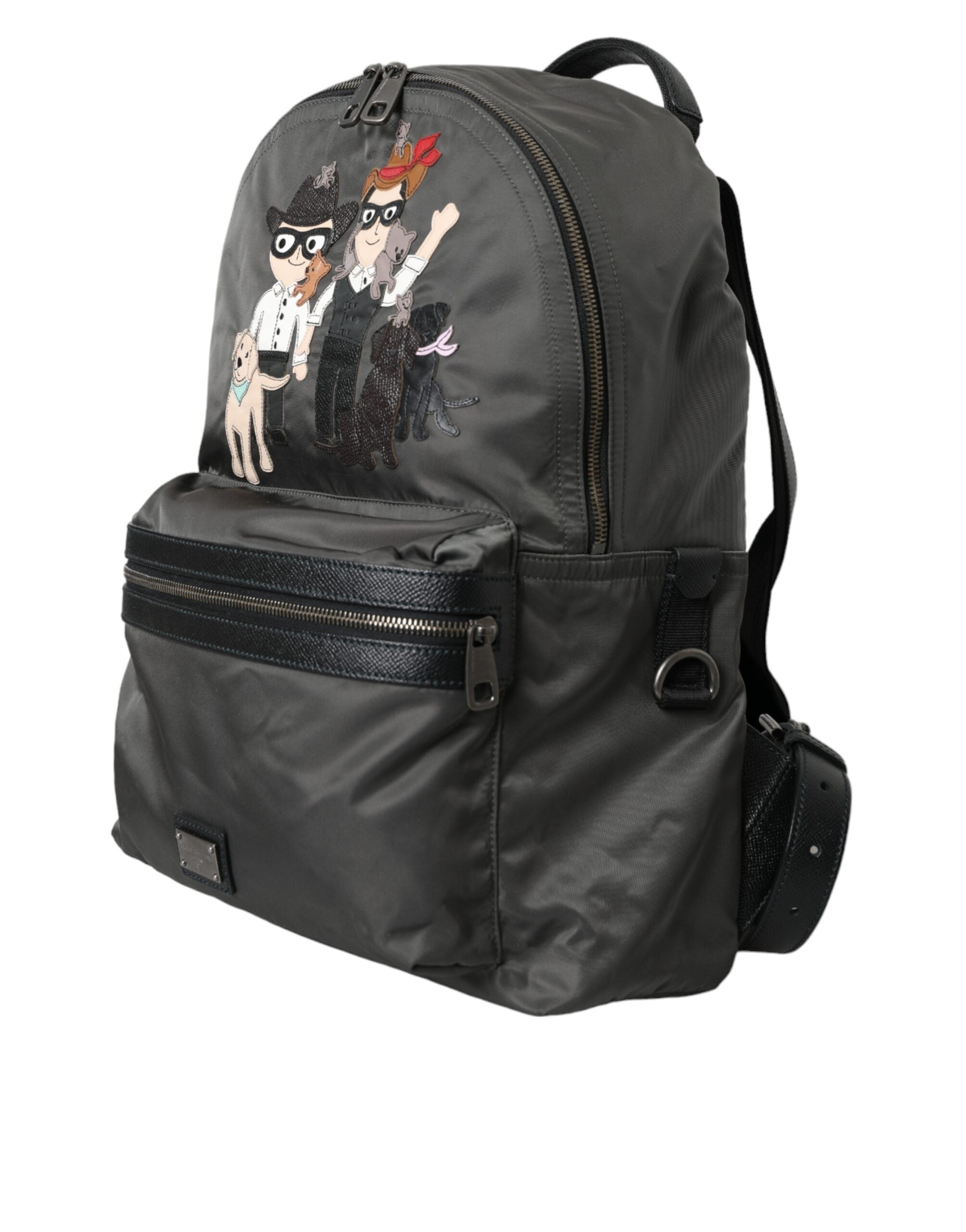 Dolce & Gabbana Dark Gray Nylon #DGFamily Patch Men Backpack Bag - Luksuslaukut ja asusteet Dolce & Gabbana - Tutustu YVES JAVANNI® 