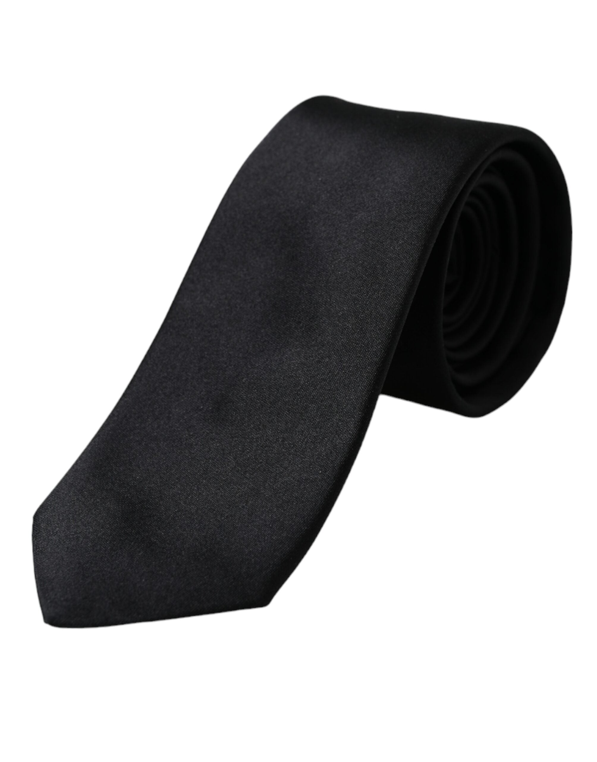 Dolce & Gabbana Black Solid Silk Adjustable Tie Men - Luksusmuotia Dolce & Gabbana - Tutustu YVES JAVANNI® 