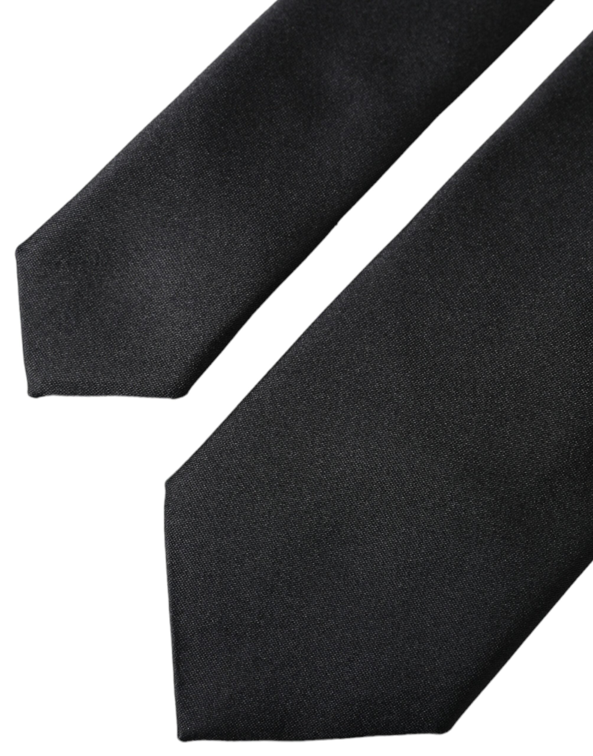 Dolce & Gabbana Black Solid Silk Adjustable Tie Men - Luksusmuotia Dolce & Gabbana - Tutustu YVES JAVANNI® 