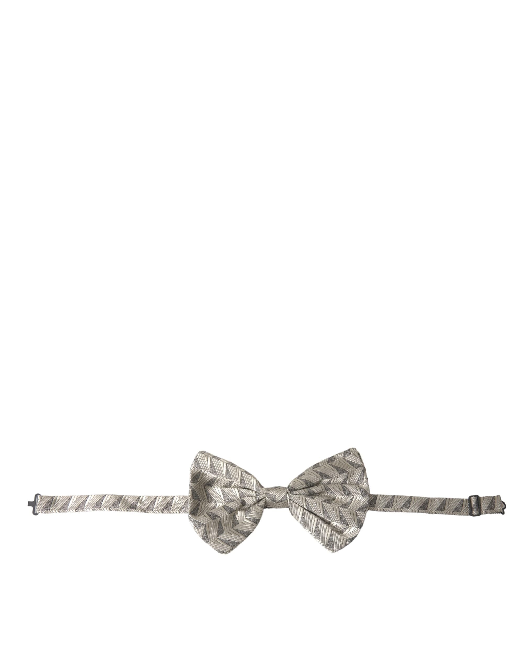 Dolce & Gabbana Silver Fantasy Print Adjustable Neck Bow Tie Men - Luksusmuotia Dolce & Gabbana - Tutustu YVES JAVANNI® 