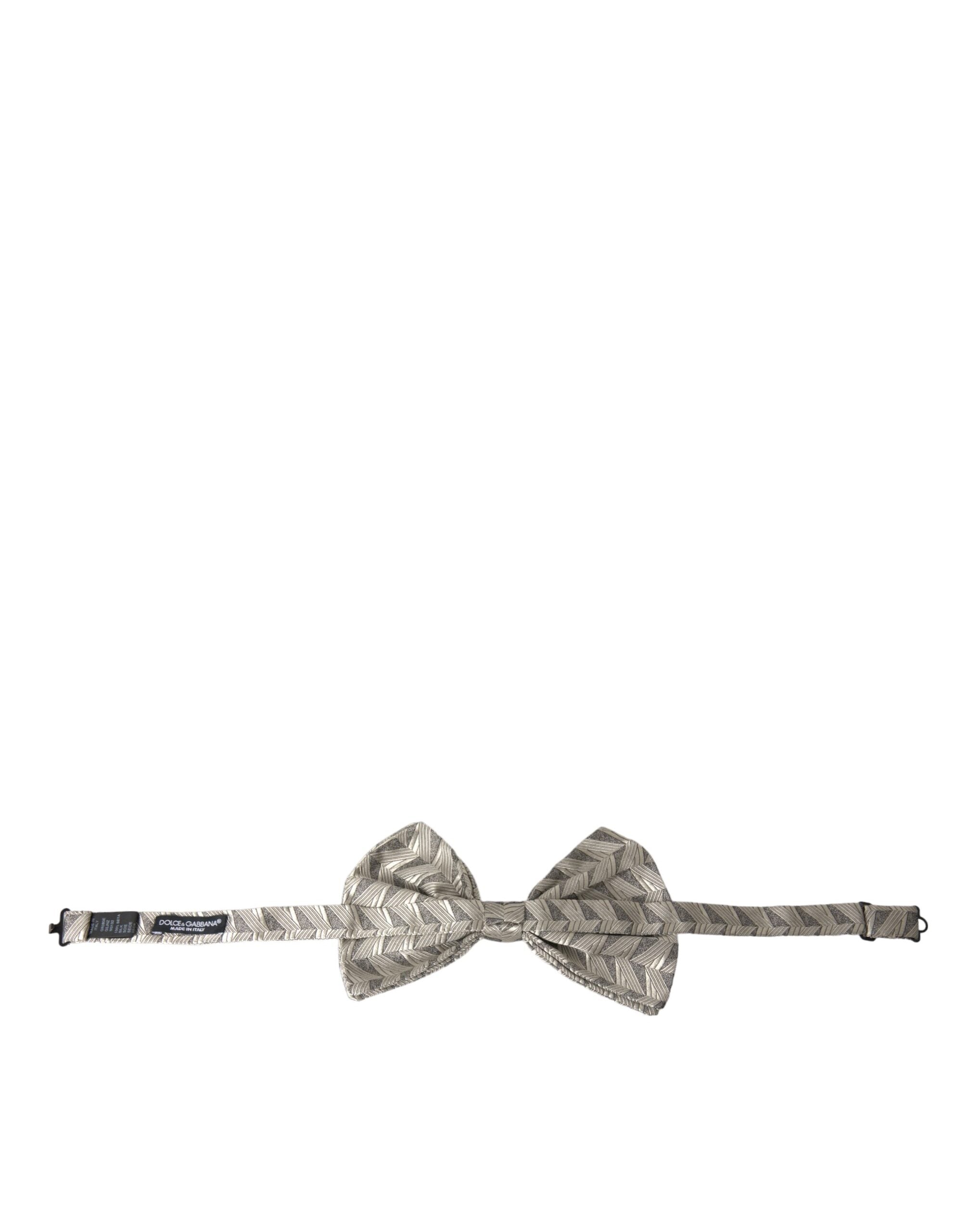 Dolce & Gabbana Silver Fantasy Print Adjustable Neck Bow Tie Men - Luksusmuotia Dolce & Gabbana - Tutustu YVES JAVANNI® 