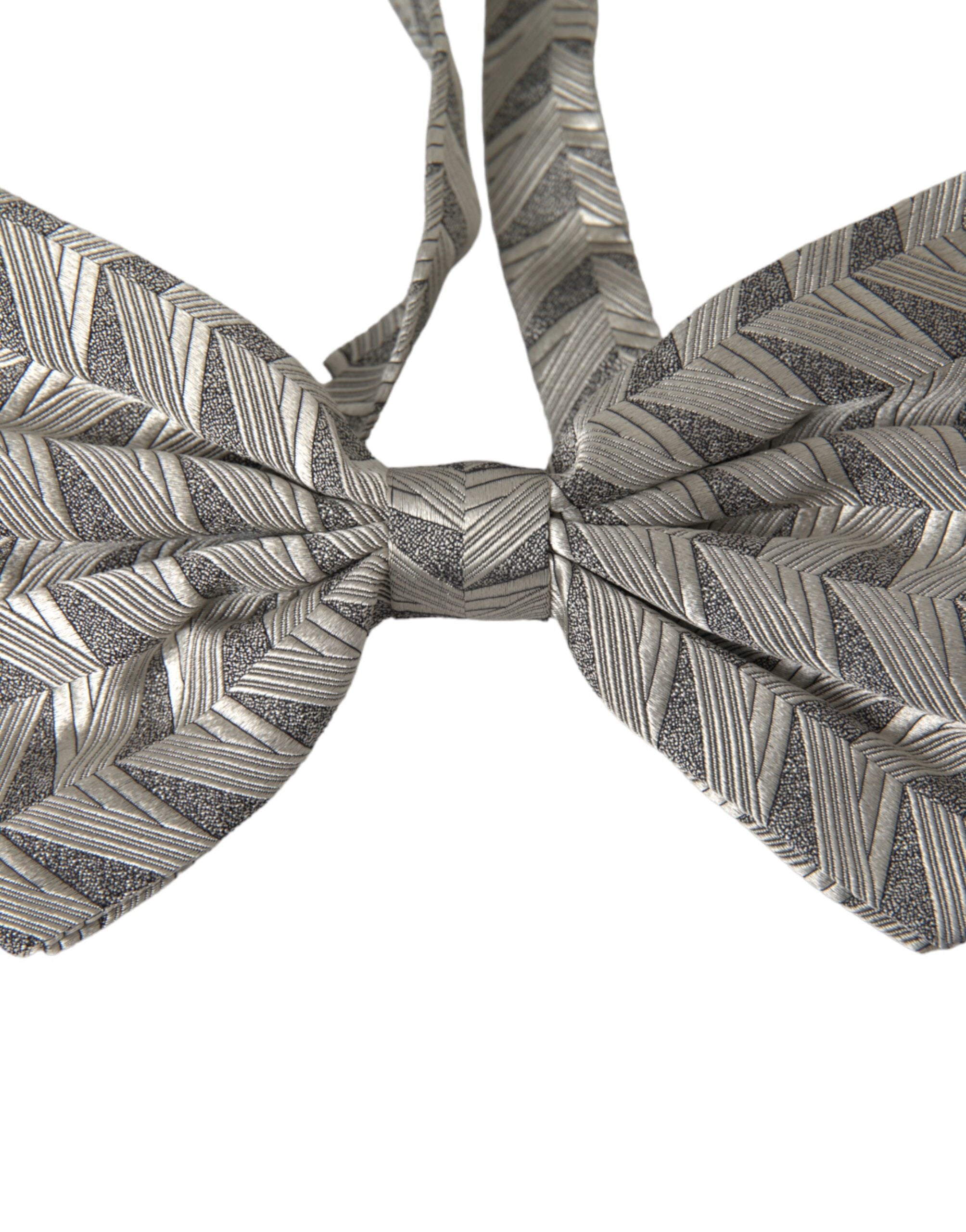 Dolce & Gabbana Silver Fantasy Print Adjustable Neck Bow Tie Men - Luksusmuotia Dolce & Gabbana - Tutustu YVES JAVANNI® 