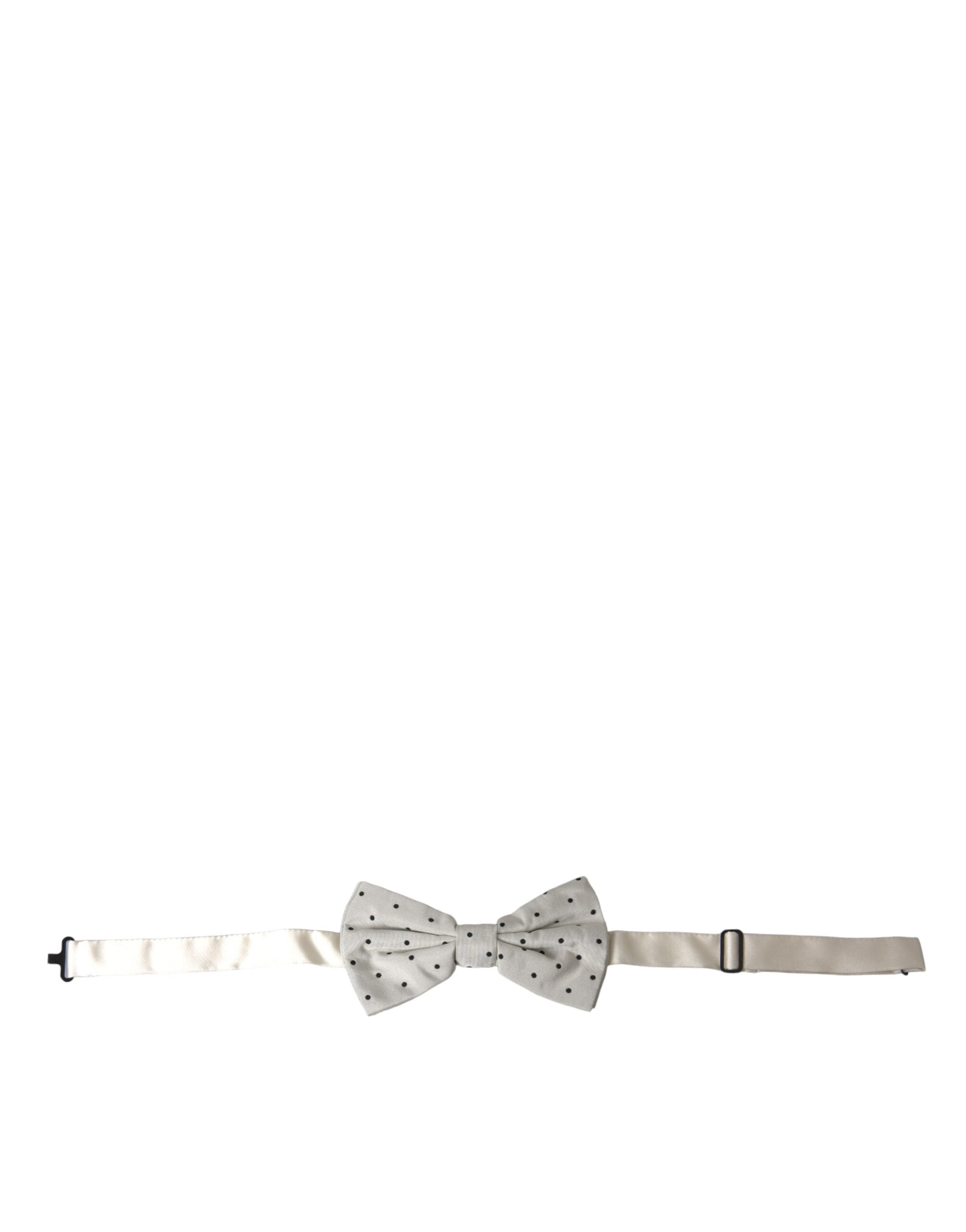 Dolce & Gabbana White Black Polka Dot Polyester Bow Tie Men - Luksusmuotia Dolce & Gabbana - Tutustu YVES JAVANNI® 