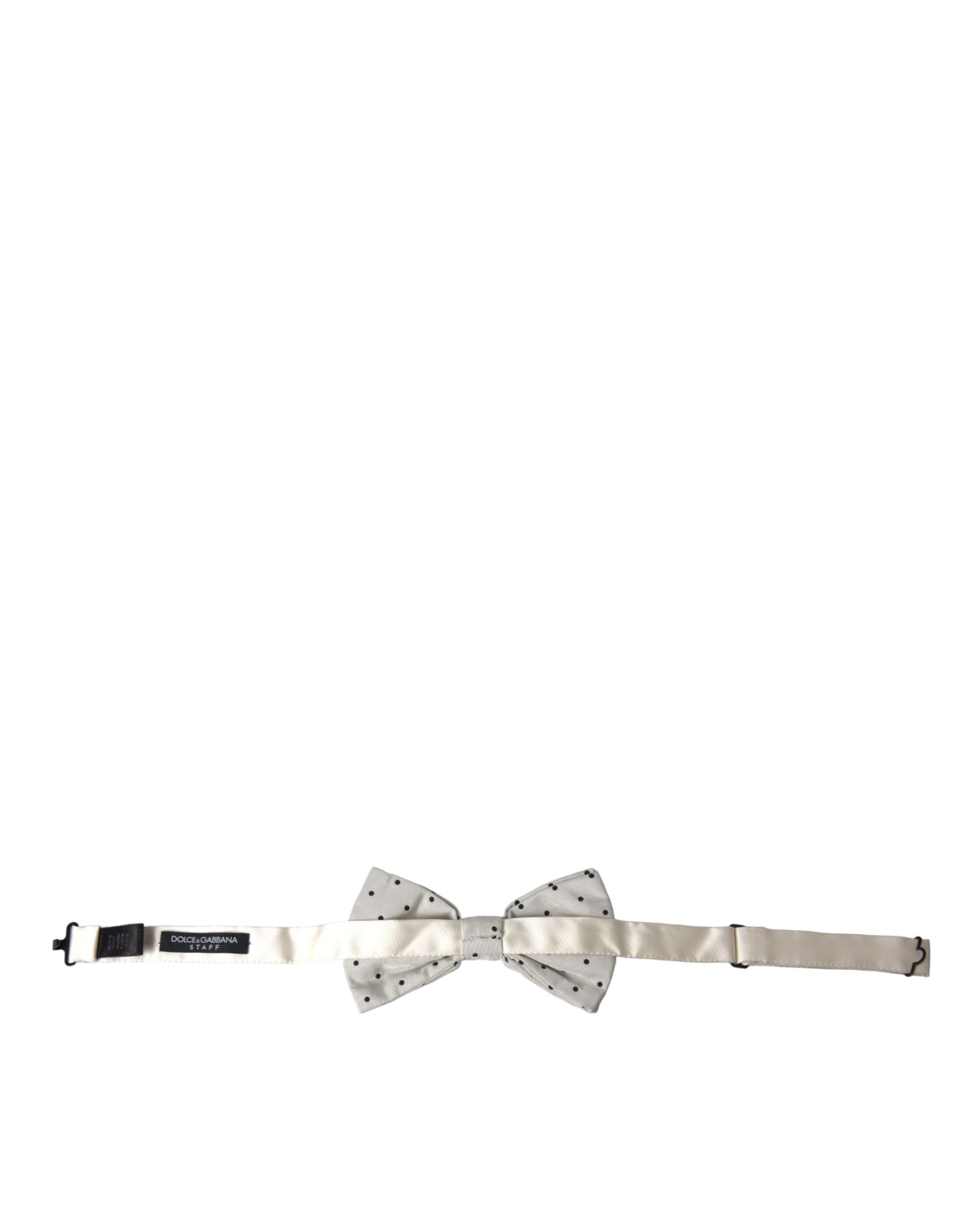 Dolce & Gabbana White Black Polka Dot Polyester Bow Tie Men - Luksusmuotia Dolce & Gabbana - Tutustu YVES JAVANNI® 