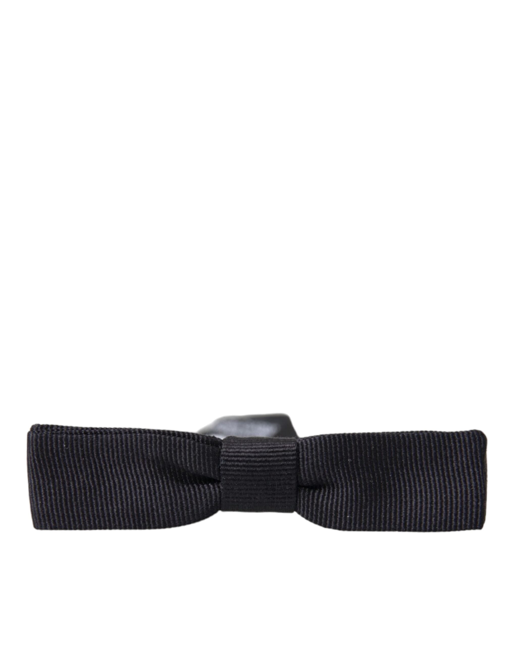 Dolce & Gabbana Black Silk Adjustable Men Neck Bow Tie - Luksusmuotia Dolce & Gabbana - Tutustu YVES JAVANNI® 