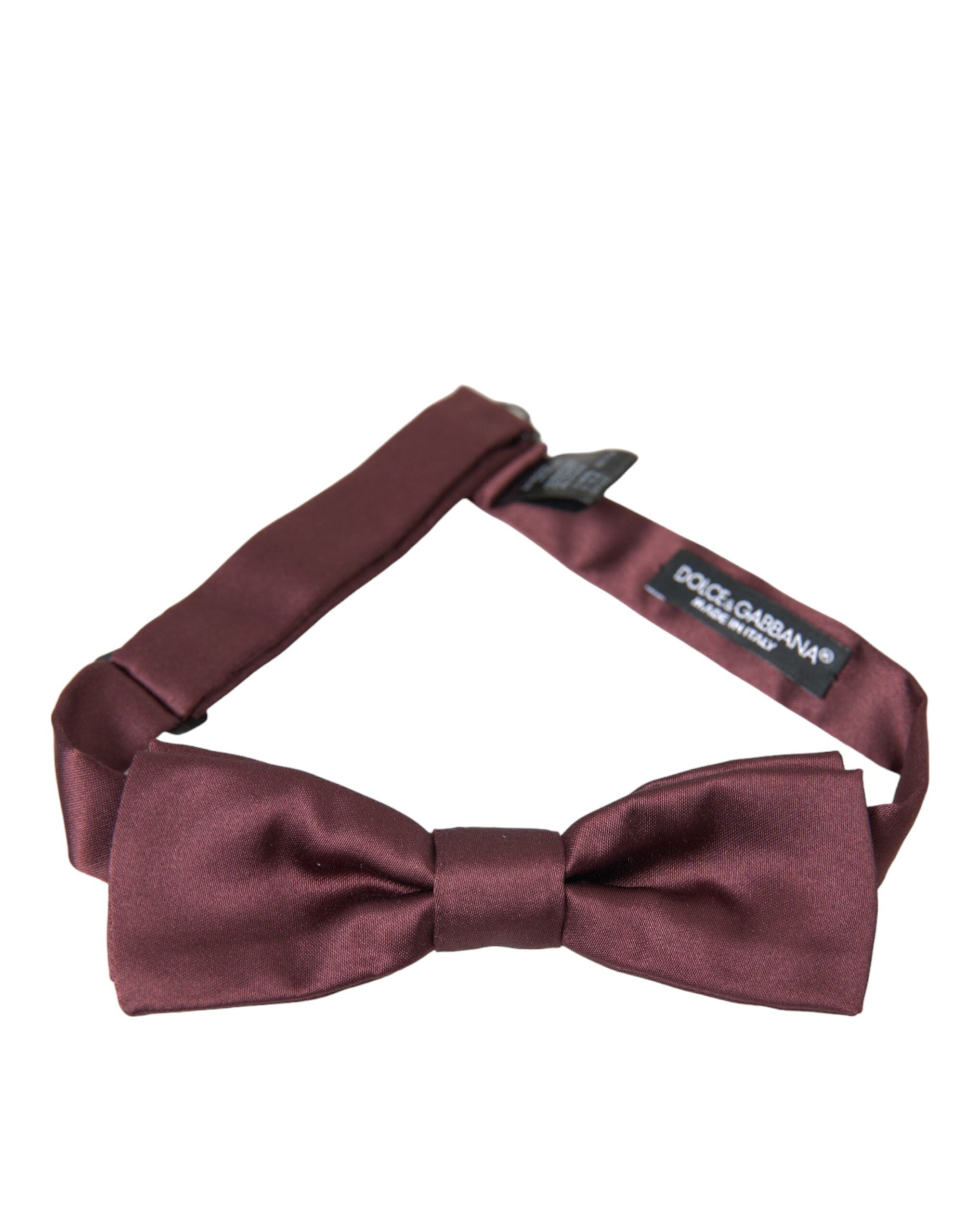 Dolce & Gabbana Brown Silk Adjustable Neck Men Bow Tie - Luksusmuotia Dolce & Gabbana - Tutustu YVES JAVANNI® 