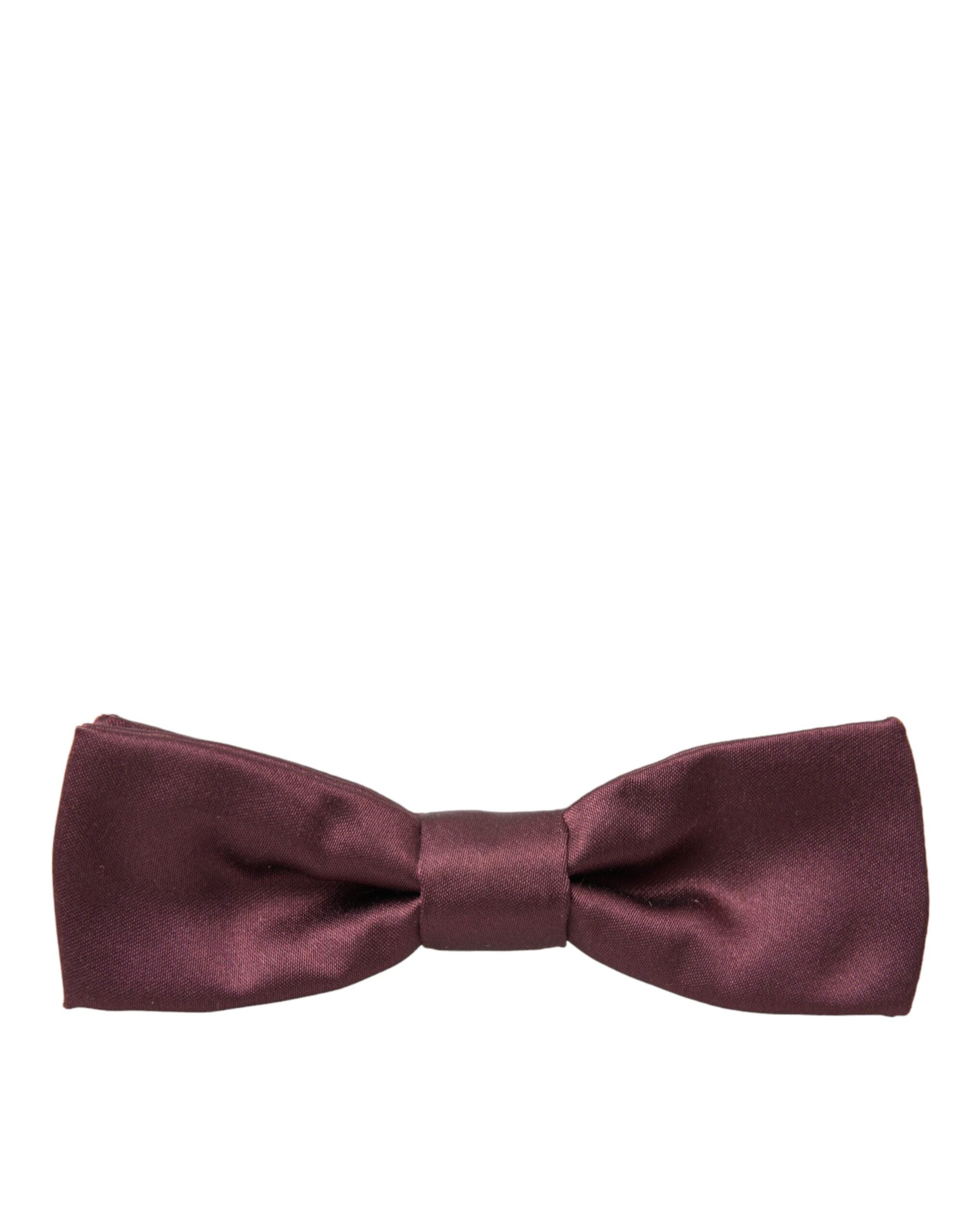 Dolce & Gabbana Brown Silk Adjustable Neck Men Bow Tie - Luksusmuotia Dolce & Gabbana - Tutustu YVES JAVANNI® 