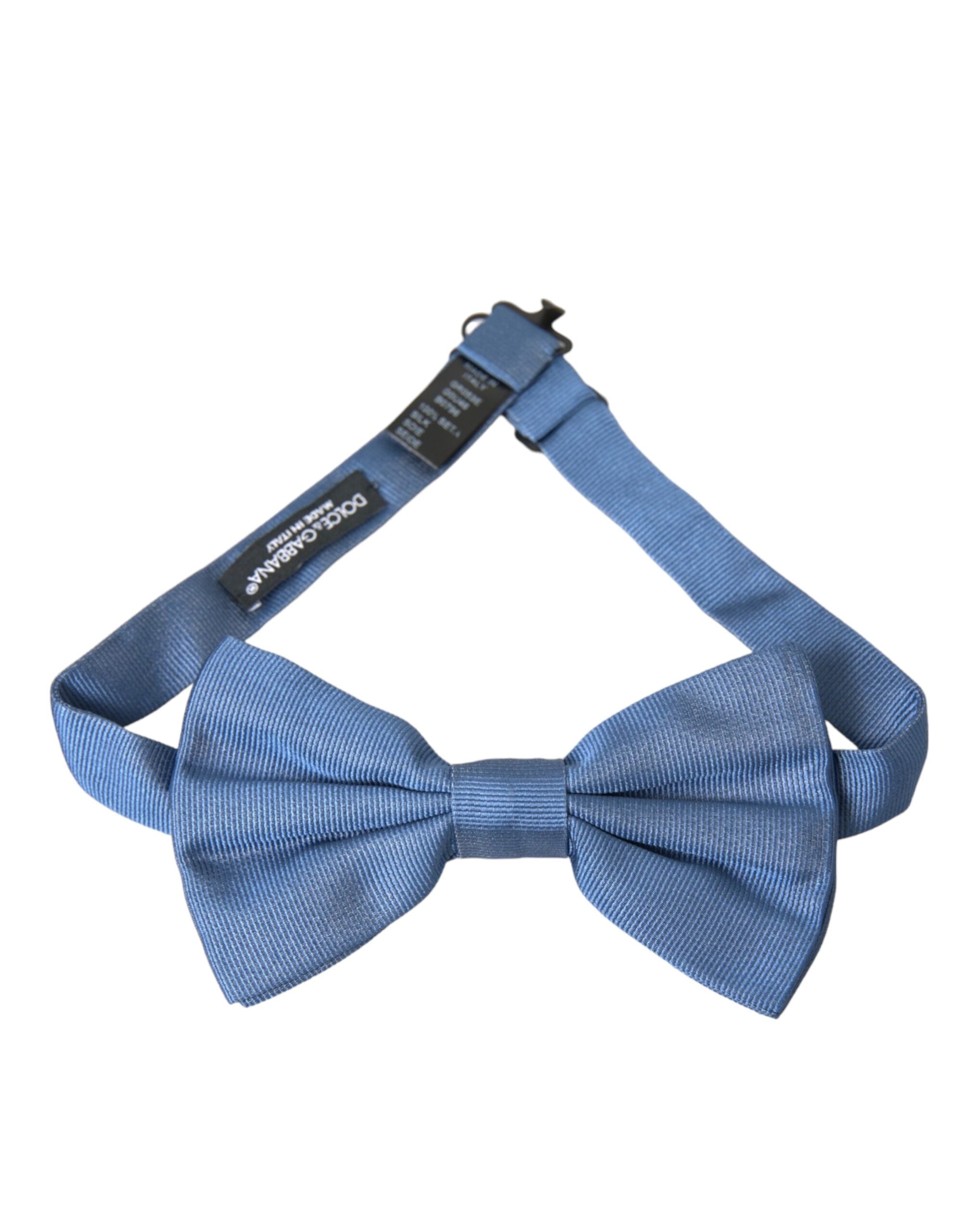 Dolce & Gabbana Blue Silk Adjustable Neck Men Bow Tie - Luksusmuotia Dolce & Gabbana - Tutustu YVES JAVANNI® 