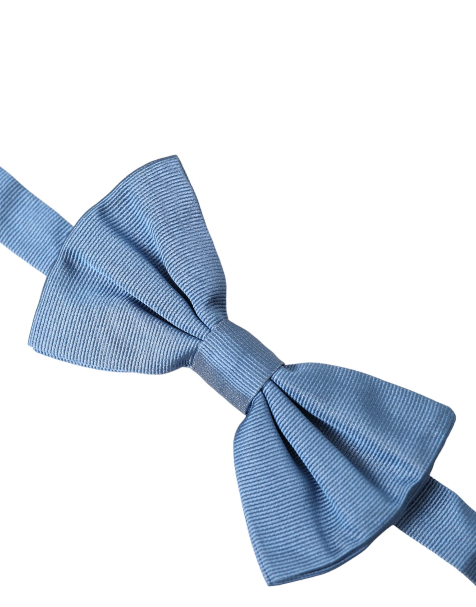 Dolce & Gabbana Blue Silk Adjustable Neck Men Bow Tie - Luksusmuotia Dolce & Gabbana - Tutustu YVES JAVANNI® 