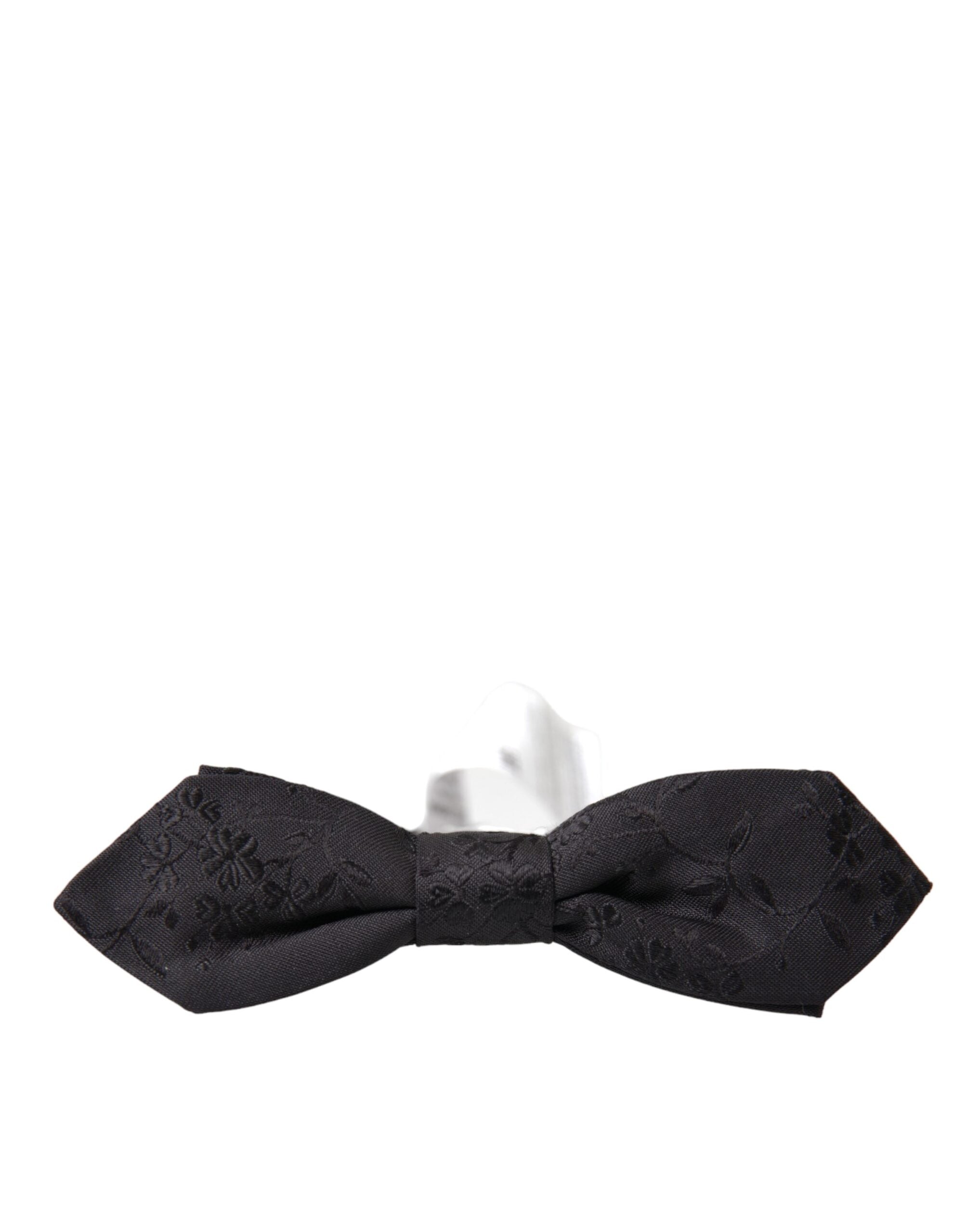 Dolce & Gabbana Black Silk Adjustable Neck Men Bow Tie - Luksusmuotia Dolce & Gabbana - Tutustu YVES JAVANNI® 