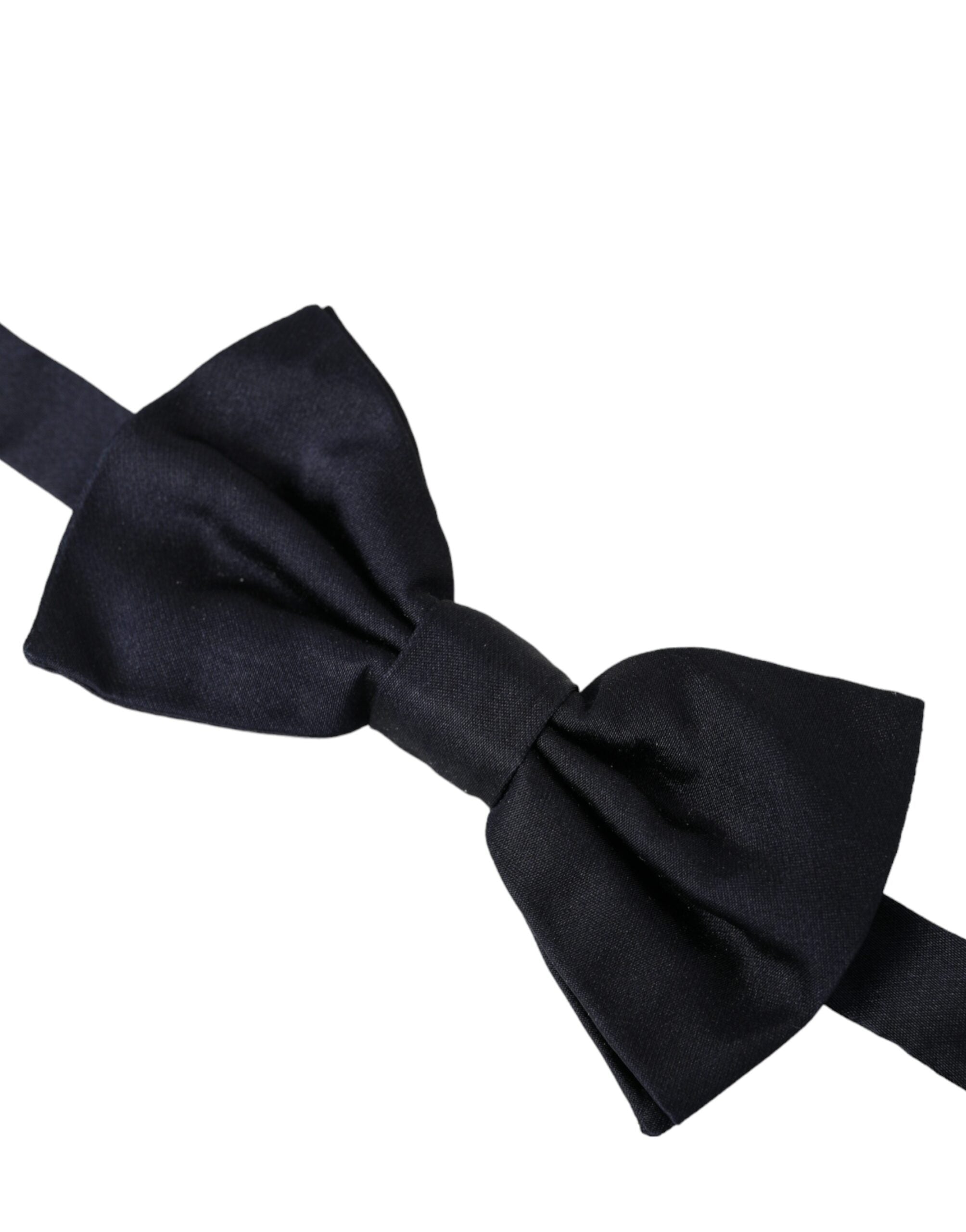 Dolce & Gabbana Dark Blue Silk Adjustable Neck Men Bow Tie - Luksusmuotia Dolce & Gabbana - Tutustu YVES JAVANNI® 