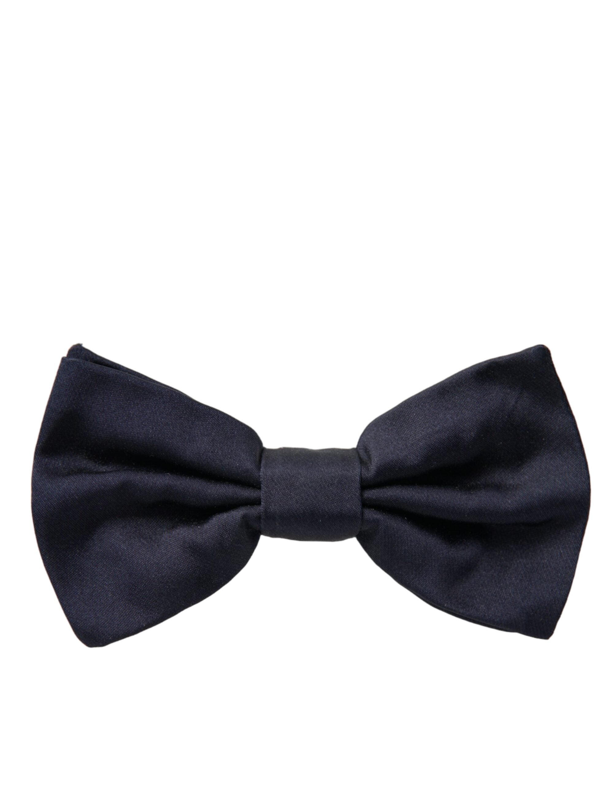 Dolce & Gabbana Dark Blue Silk Adjustable Neck Men Bow Tie - Luksusmuotia Dolce & Gabbana - Tutustu YVES JAVANNI® 