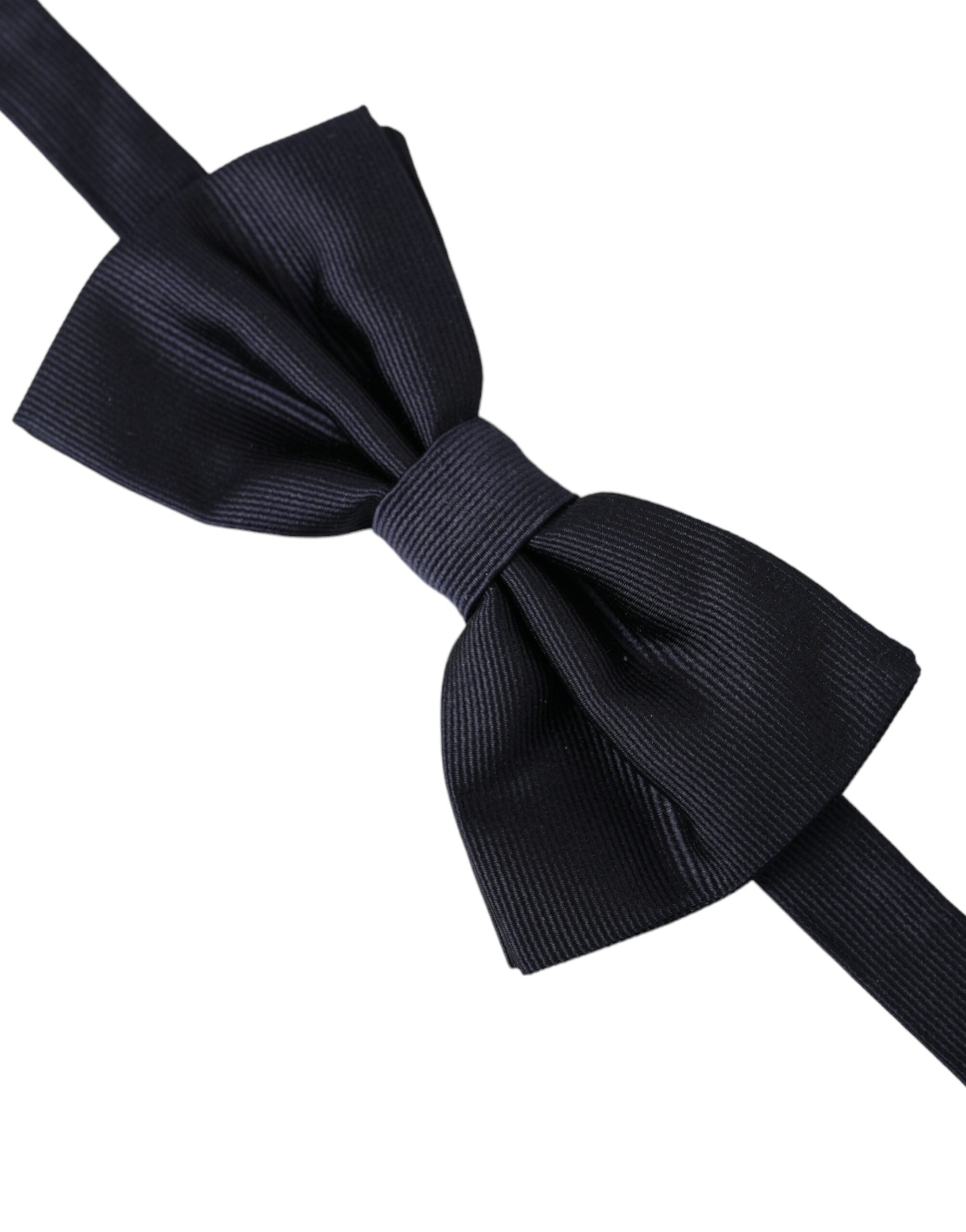 Dolce & Gabbana Black Silk Adjustable Neck Men Bow Tie - Luksusmuotia Dolce & Gabbana - Tutustu YVES JAVANNI® 