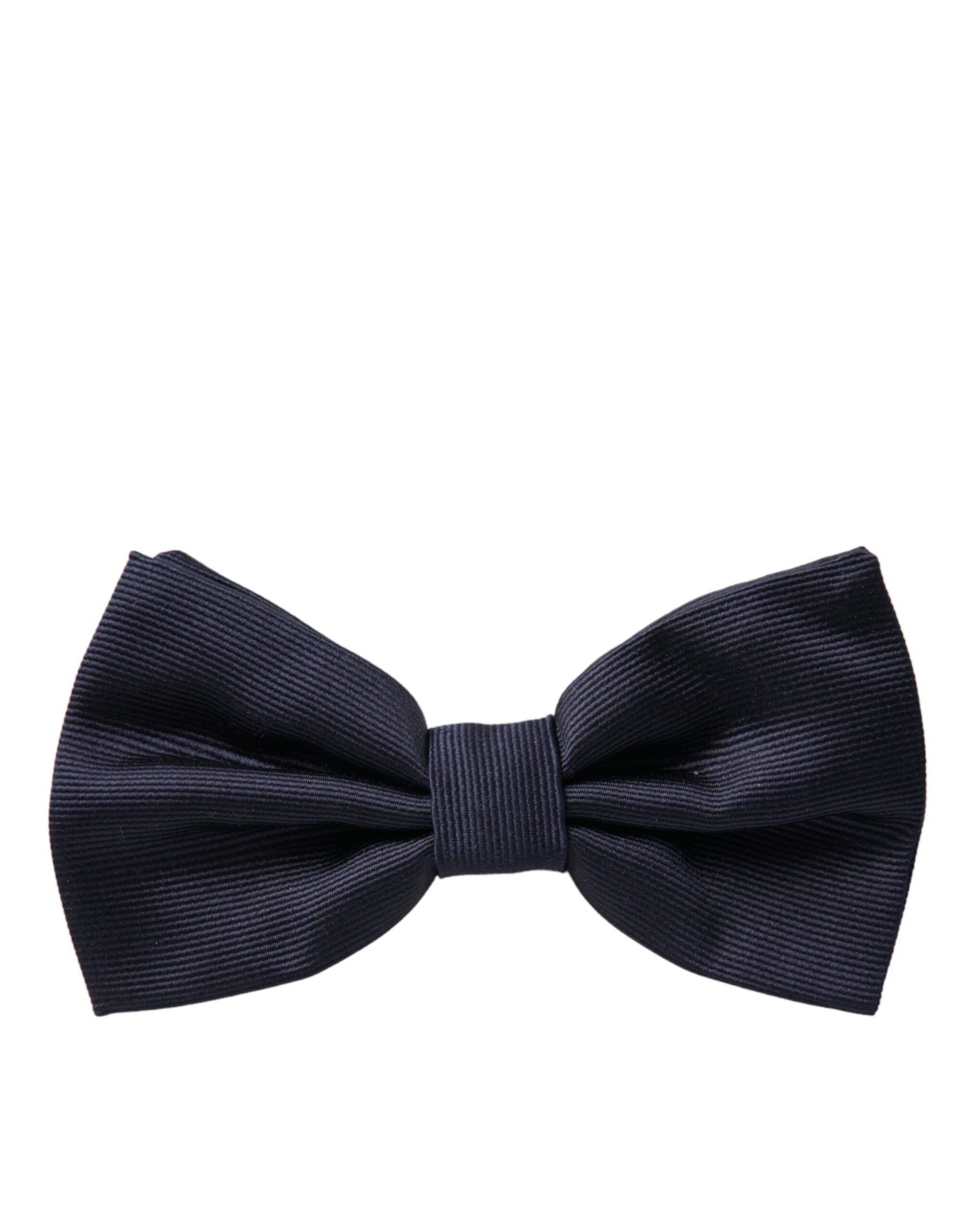 Dolce & Gabbana Black Silk Adjustable Neck Men Bow Tie - Luksusmuotia Dolce & Gabbana - Tutustu YVES JAVANNI® 