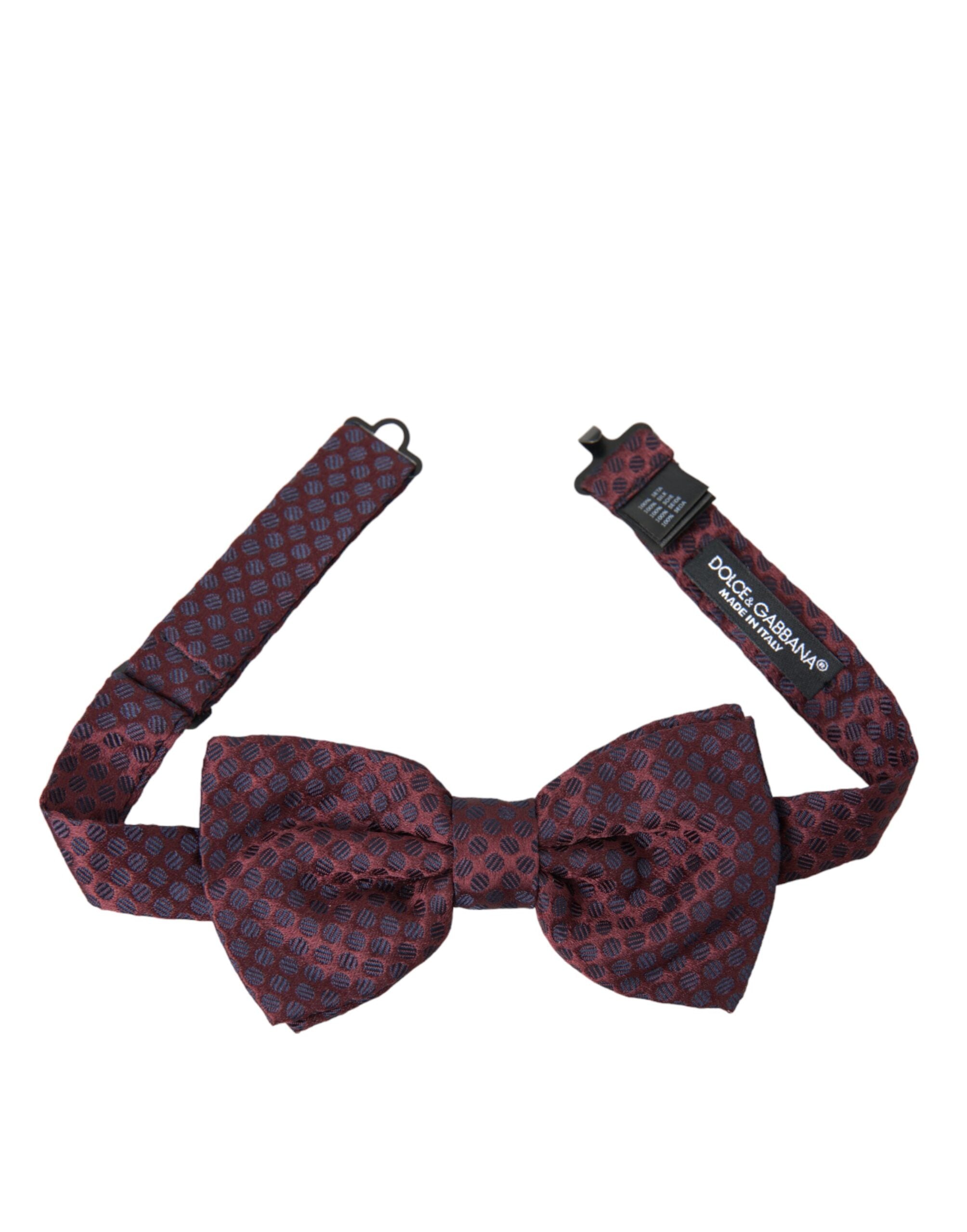 Dolce & Gabbana Maroon Polka Dots Silk Adjustable Neck Bow Tie - Luksusmuotia Dolce & Gabbana - Tutustu YVES JAVANNI® 