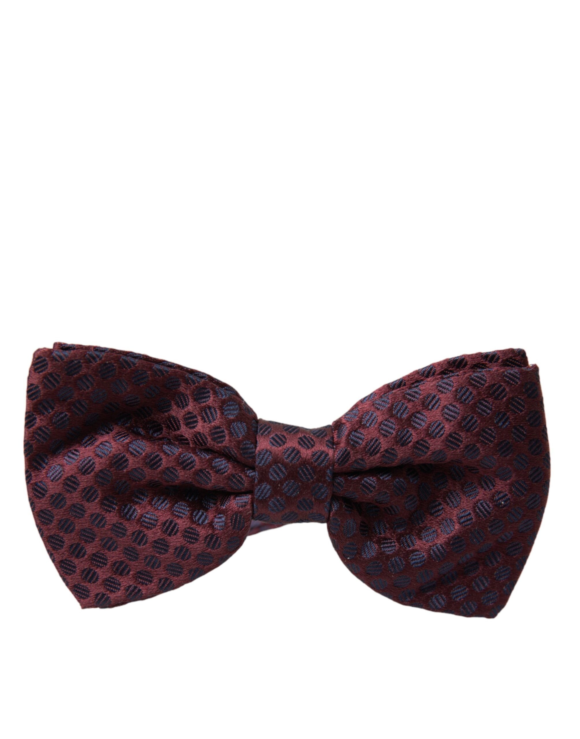 Dolce & Gabbana Maroon Polka Dots Silk Adjustable Neck Bow Tie - Luksusmuotia Dolce & Gabbana - Tutustu YVES JAVANNI® 