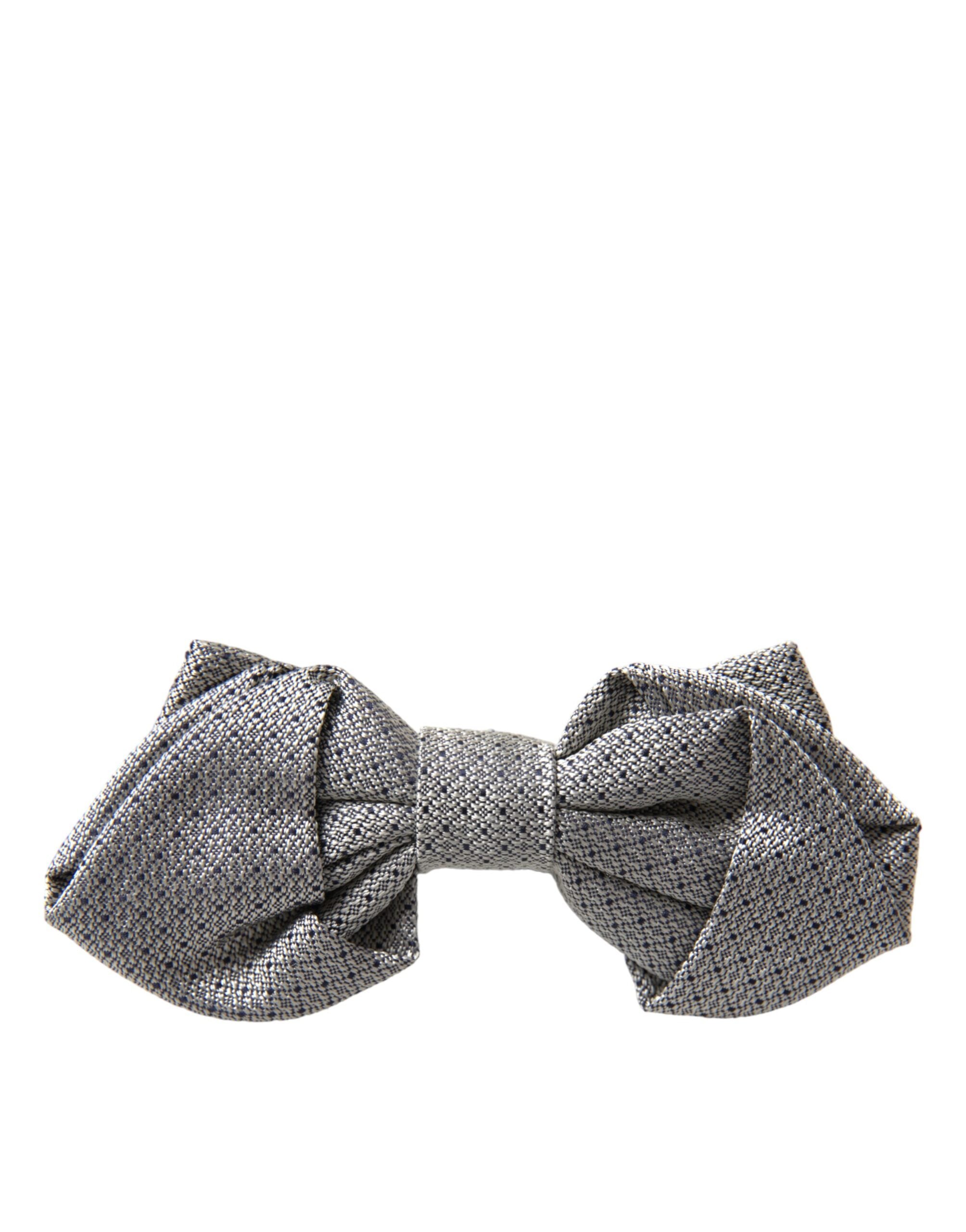 Dolce & Gabbana Gray Silk Adjustable Neck Men Bow Tie - Luksusmuotia Dolce & Gabbana - Tutustu YVES JAVANNI® 