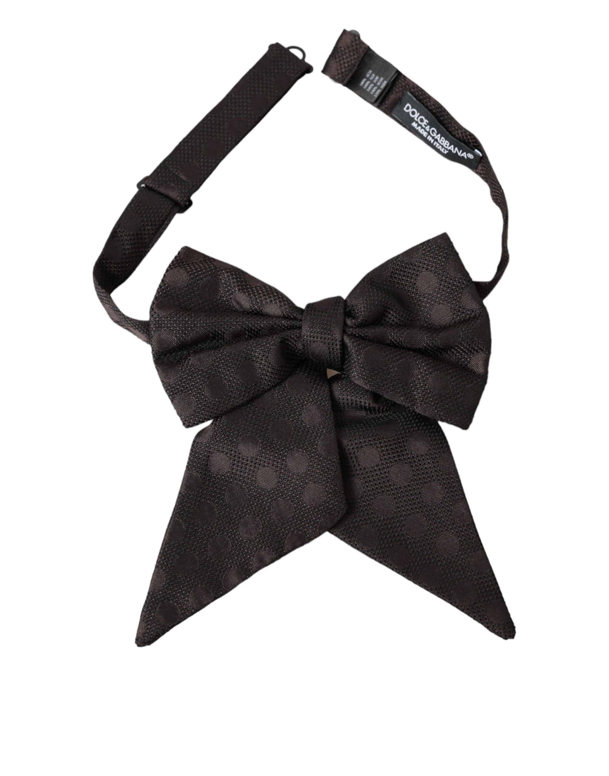 Dolce & Gabbana Brown Ribbon Silk Adjustable Neck Men Bow Tie - Luksusmuotia Dolce & Gabbana - Tutustu YVES JAVANNI® 