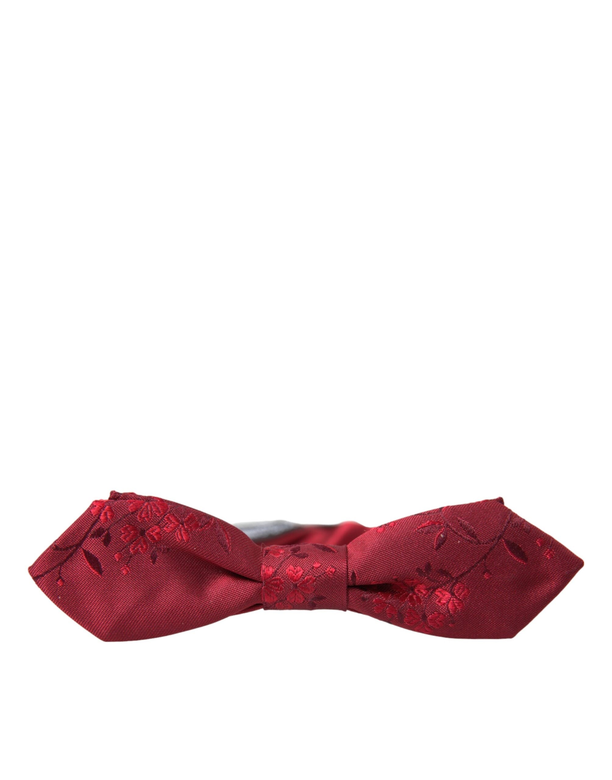 Dolce & Gabbana Red Brocade Silk Adjustable Neck Men Bow Tie - Luksusmuotia Dolce & Gabbana - Tutustu YVES JAVANNI® 