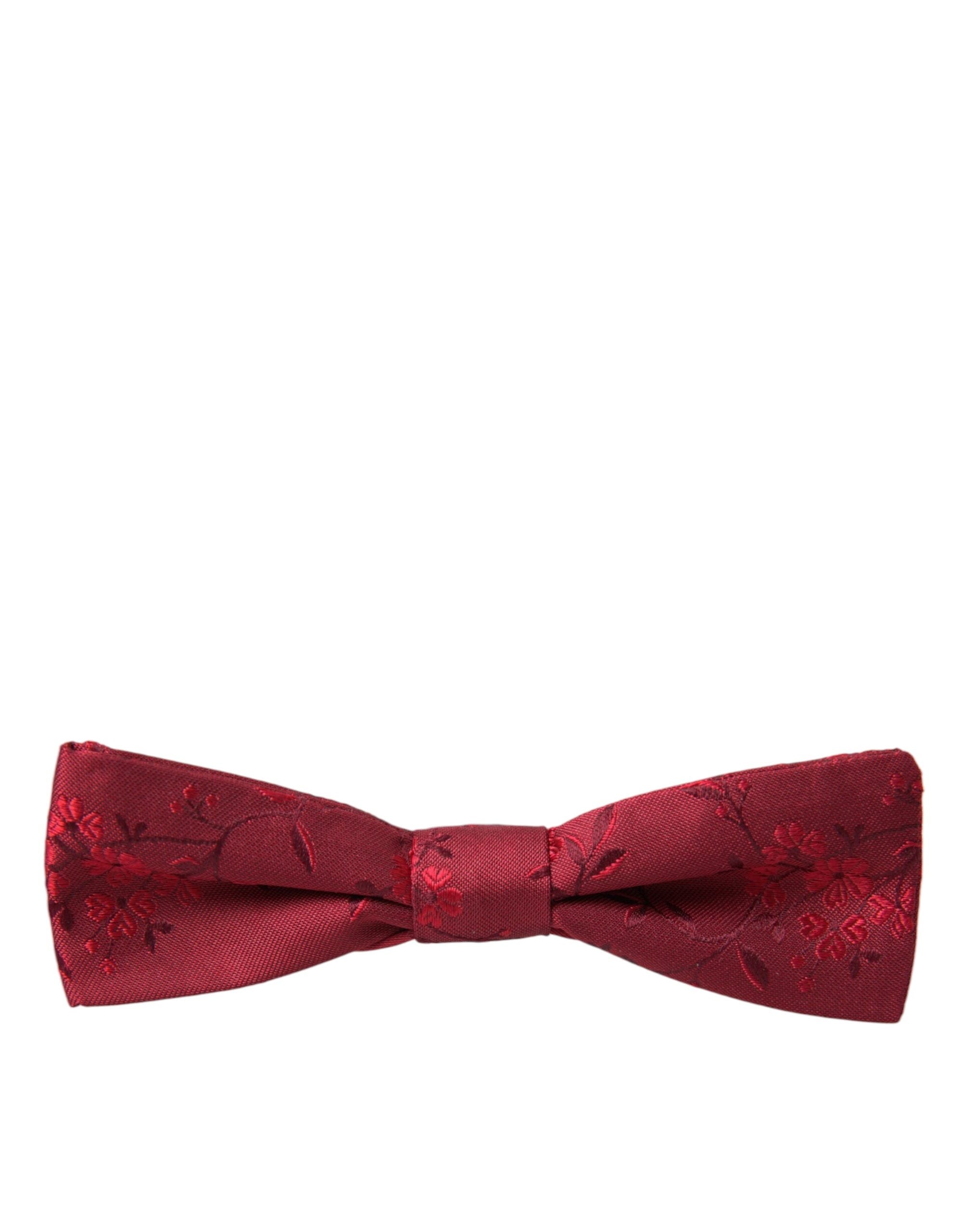 Dolce & Gabbana Red Brocade Silk Adjustable Neck Men Bow Tie - Luksusmuotia Dolce & Gabbana - Tutustu YVES JAVANNI® 