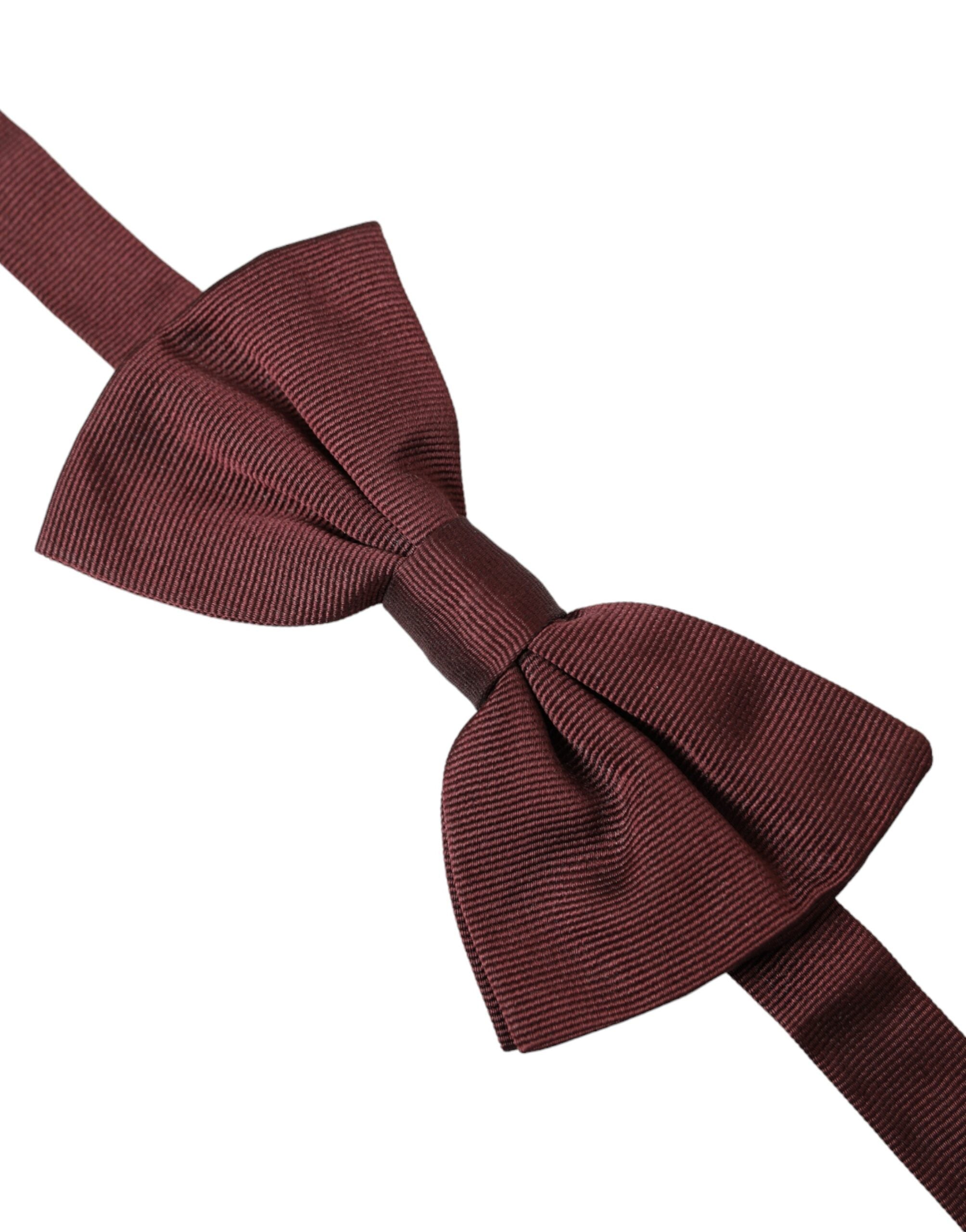 Dolce & Gabbana Maroon Silk Adjustable Neck Men Bow Tie - Luksusmuotia Dolce & Gabbana - Tutustu YVES JAVANNI® 