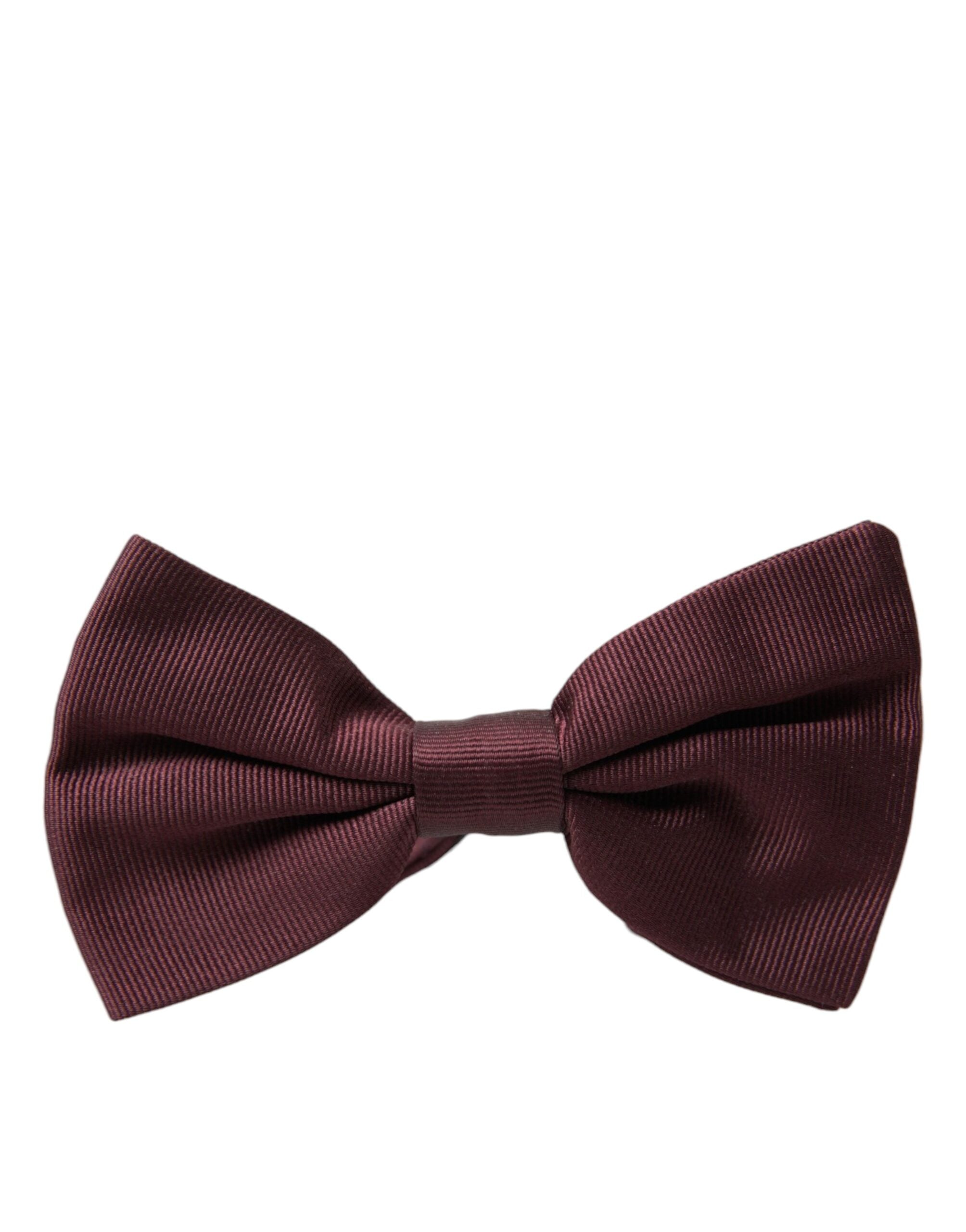 Dolce & Gabbana Maroon Silk Adjustable Neck Men Bow Tie - Luksusmuotia Dolce & Gabbana - Tutustu YVES JAVANNI® 