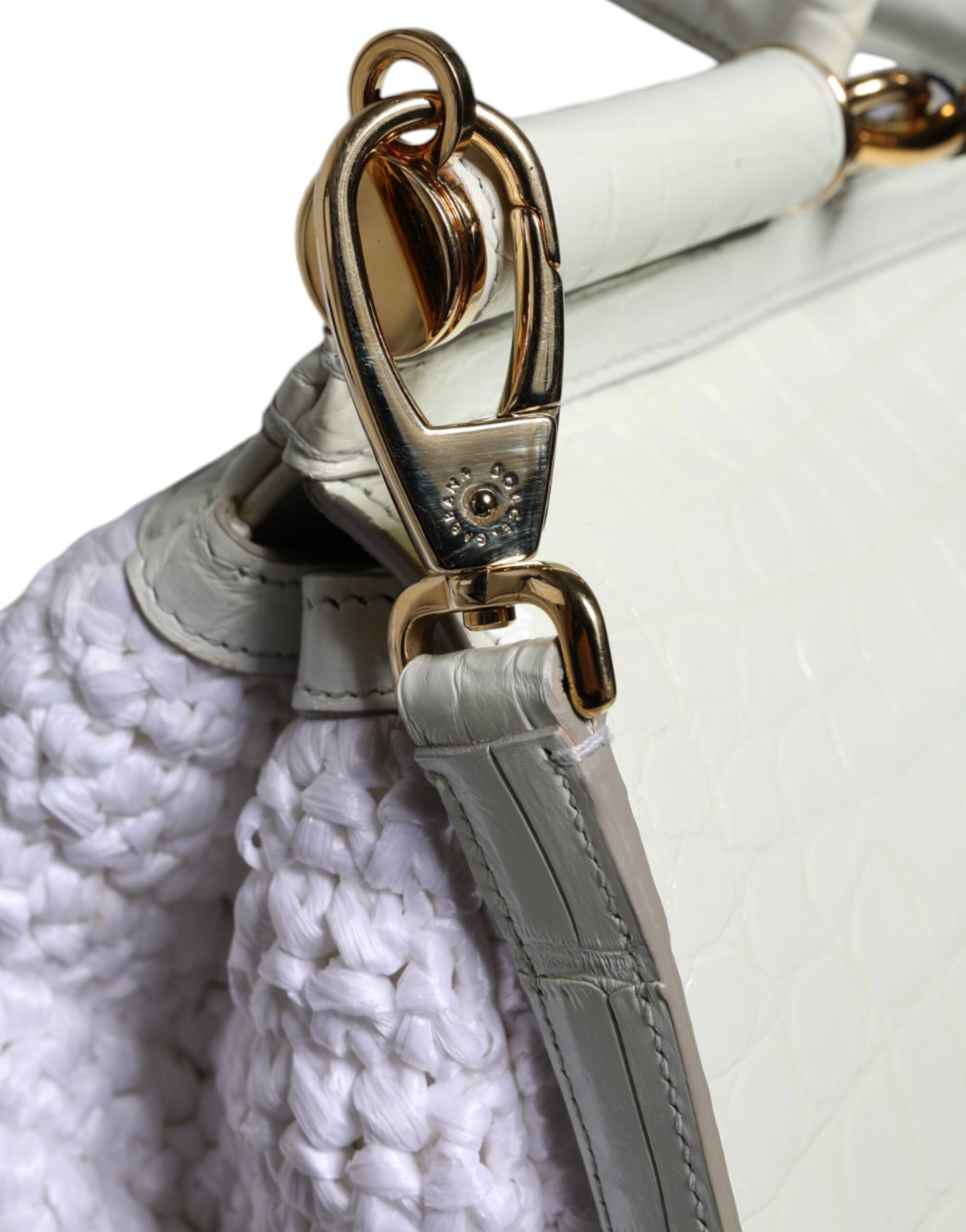 Dolce & Gabbana White Rafia Leather SICILY Crossbody Bag - Luksuslaukut ja asusteet Dolce & Gabbana - Tutustu YVES JAVANNI® 