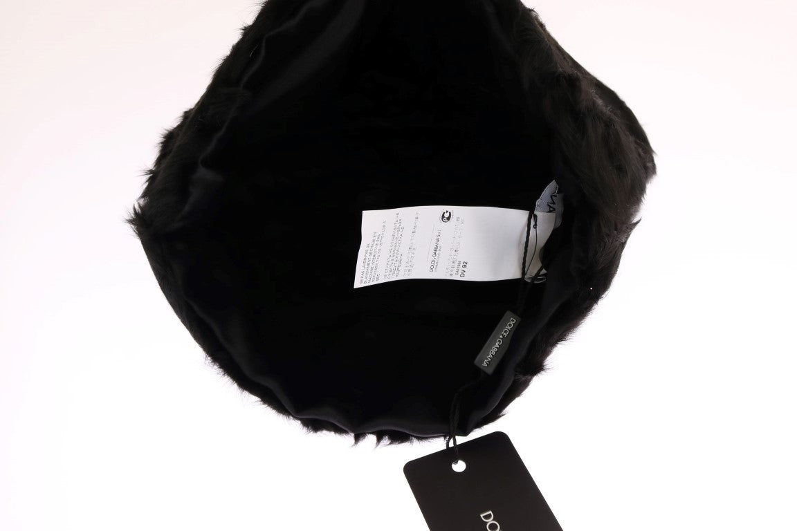 Dolce & Gabbana Elegant Black Xiangao Fur Beanie Hat - Luksusmuotia Dolce & Gabbana - Tutustu YVES JAVANNI® 