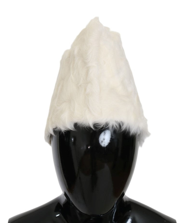 Dolce & Gabbana Elegant White Fur Beanie Luxury Winter Hat - Luksuslaukut ja asusteet Dolce & Gabbana - Tutustu YVES JAVANNI® 