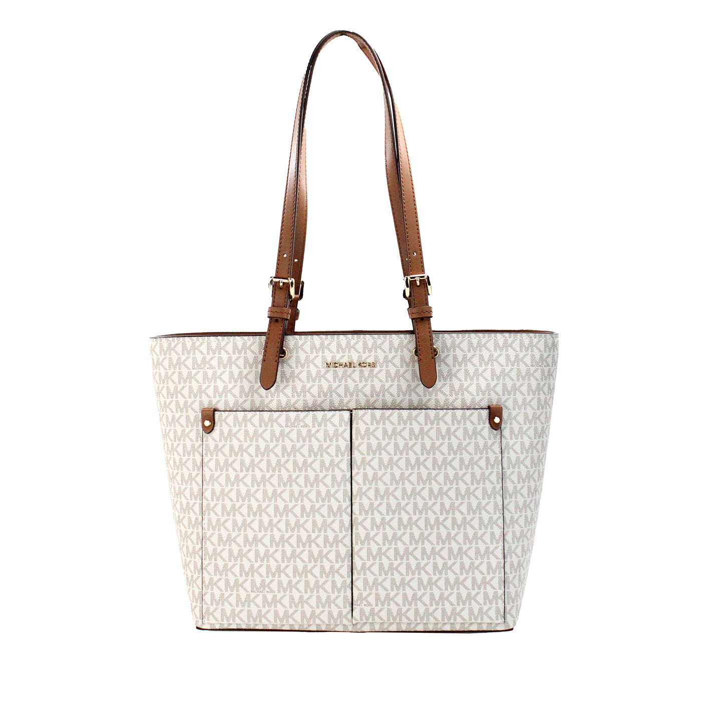 Michael Kors Jet Set Medium Vanilla Double Pocket Tote Bag - Luksuslaukut ja asusteet Michael Kors - Tutustu YVES JAVANNI® 